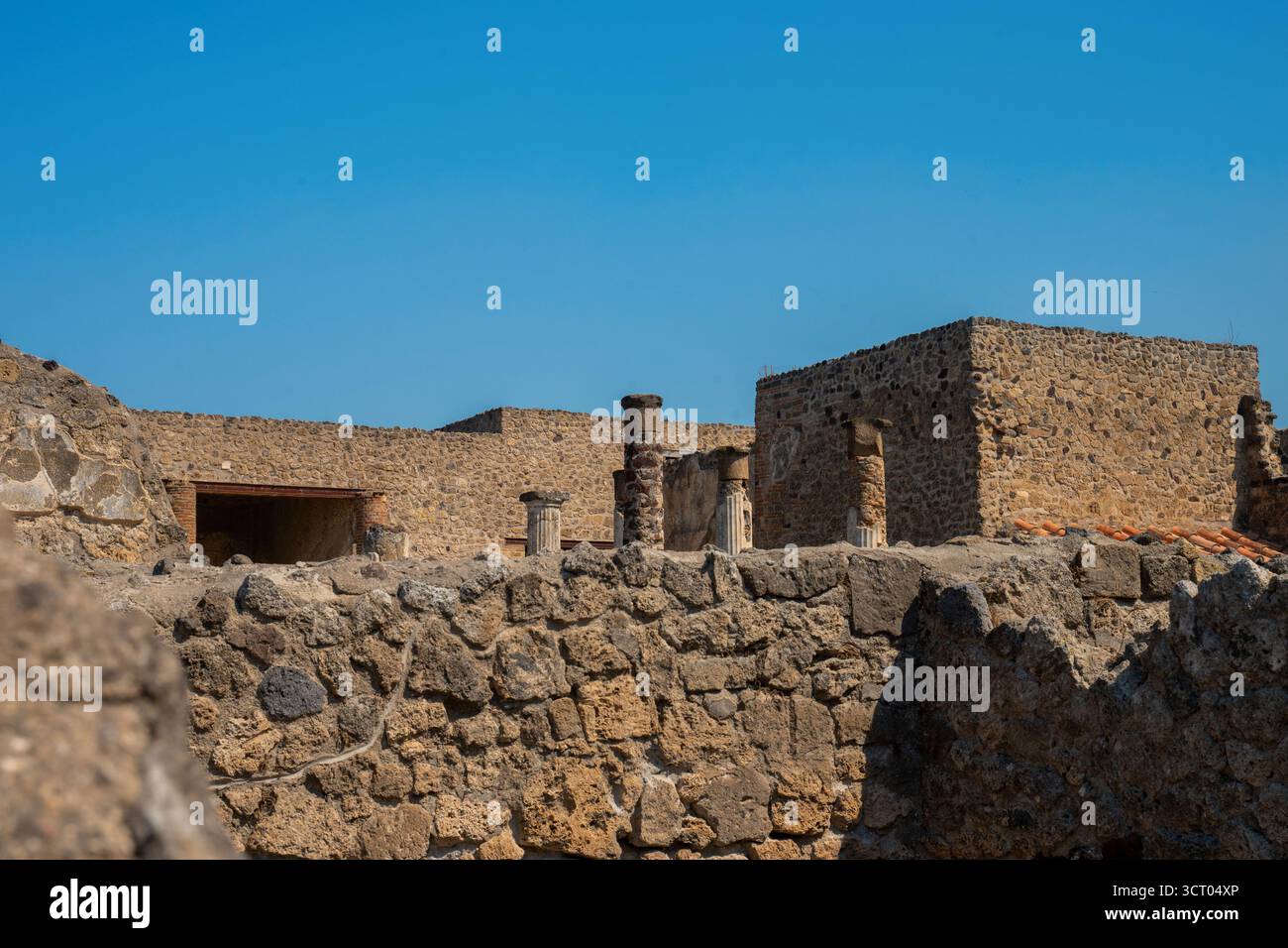 La ville romaine préservée de Pompéi dans le sud de l'Italie Banque D'Images