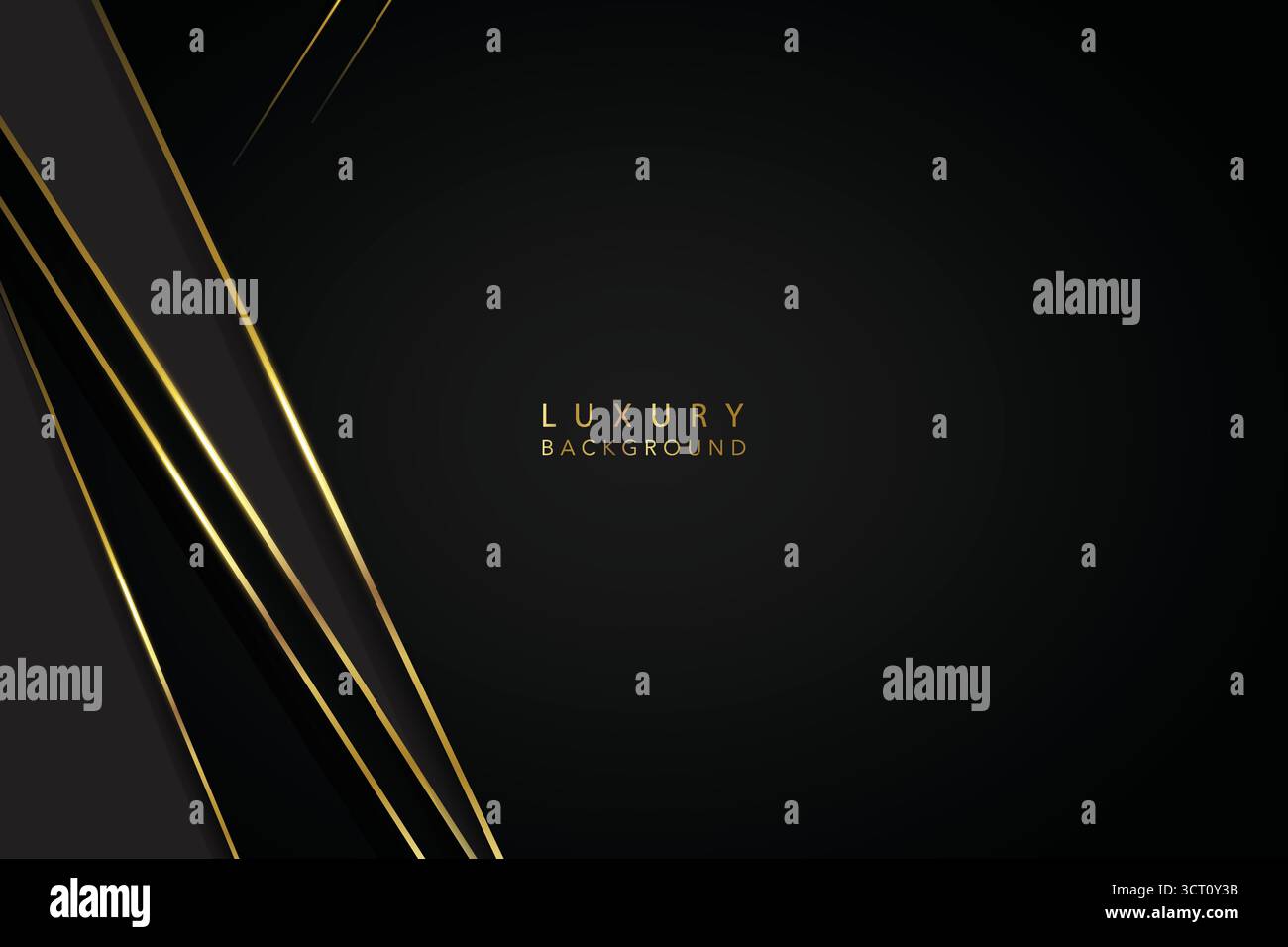 Fond de ligne d'or de luxe noir abstrait. illustration de stock Illustration de Vecteur