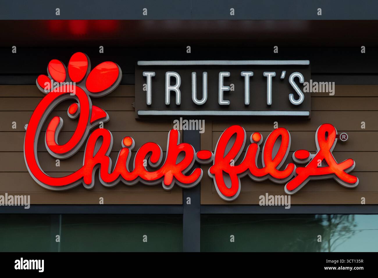 Signalisation de construction pour Truett's Chick-fil-A à Grayson, Géorgie. (ÉTATS-UNIS) Banque D'Images