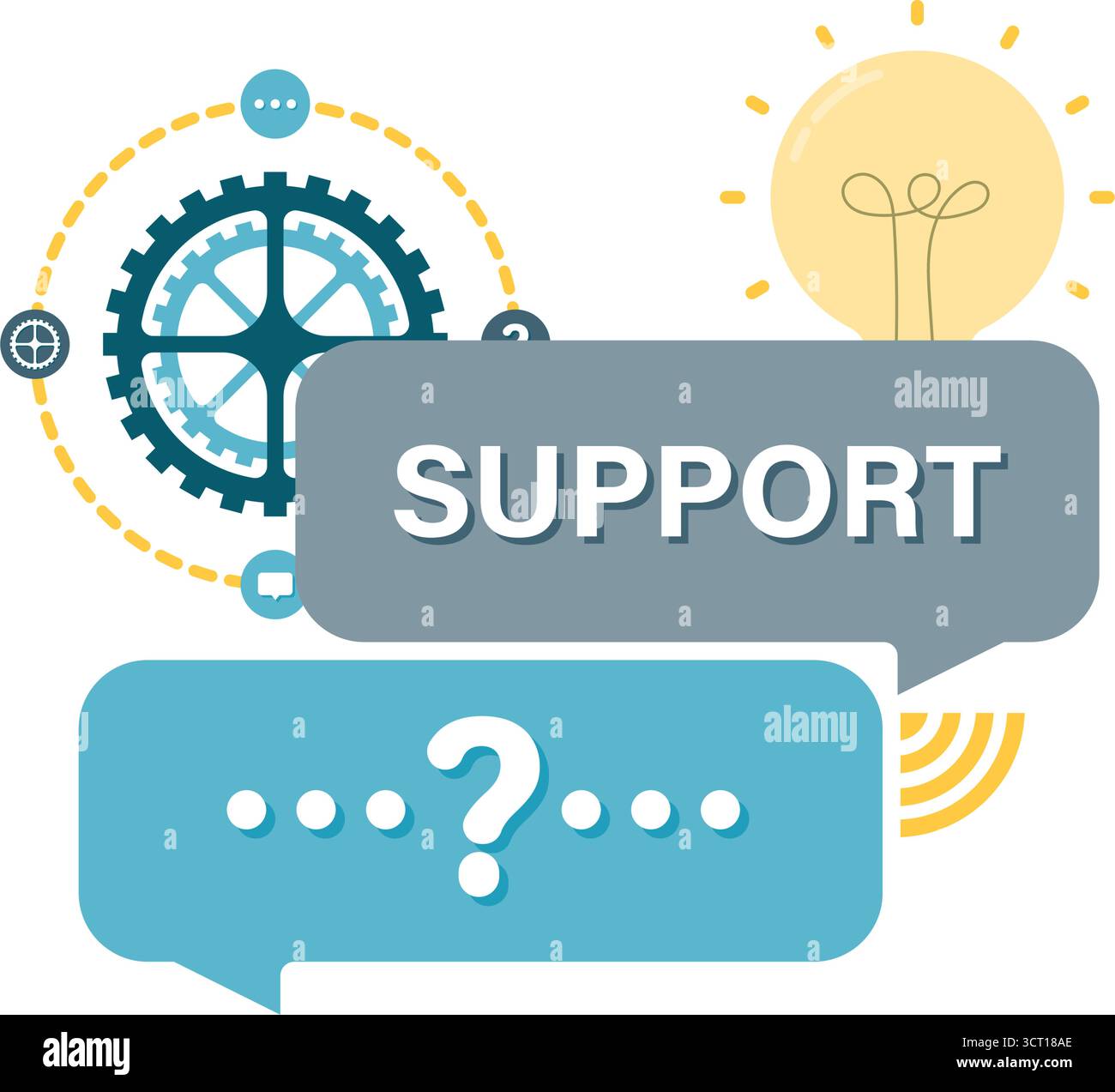 assistance par chat Illustration de Vecteur assistance par chat Illustration de Vecteur