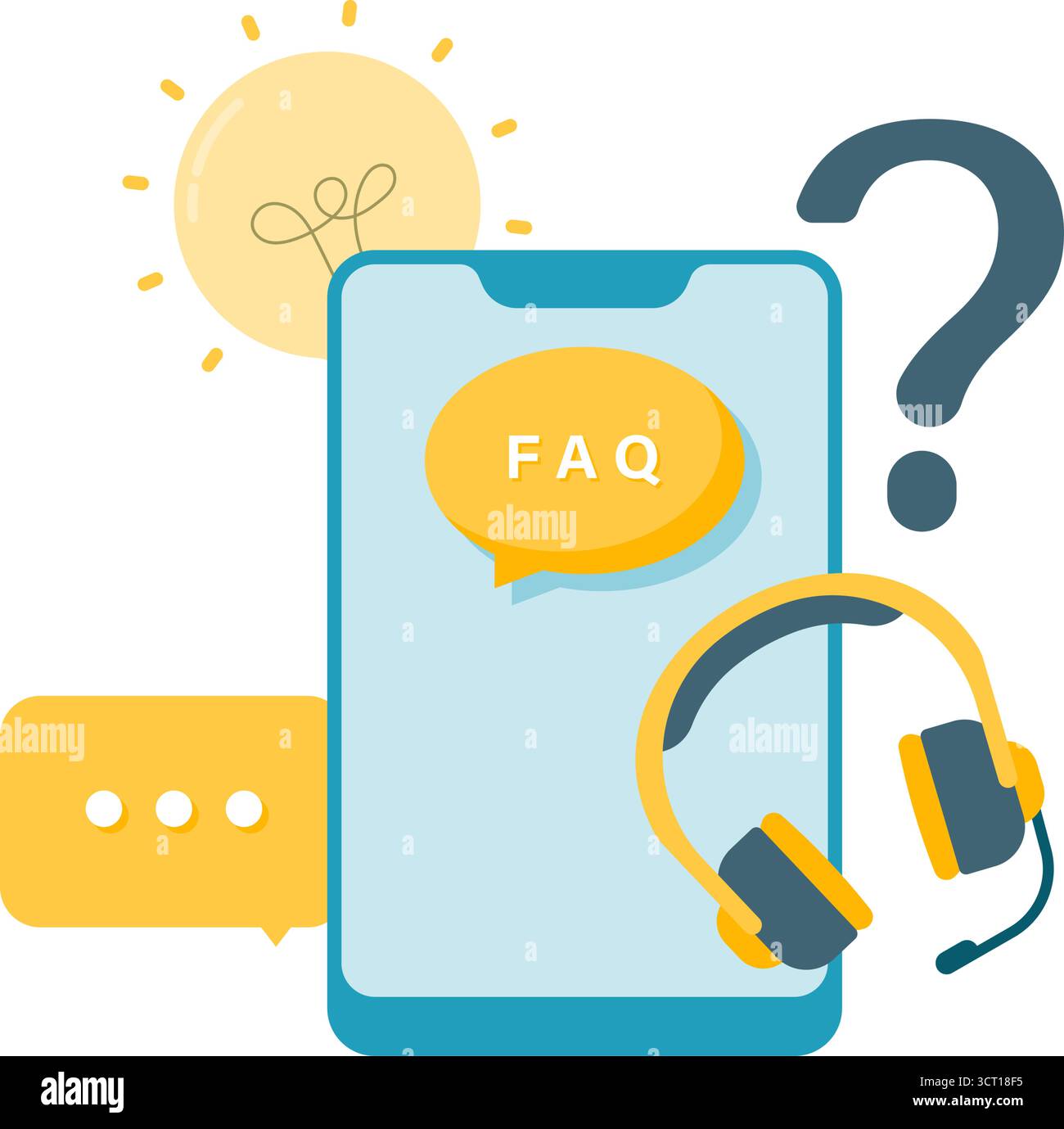 Foire Aux Questions Illustration de Vecteur