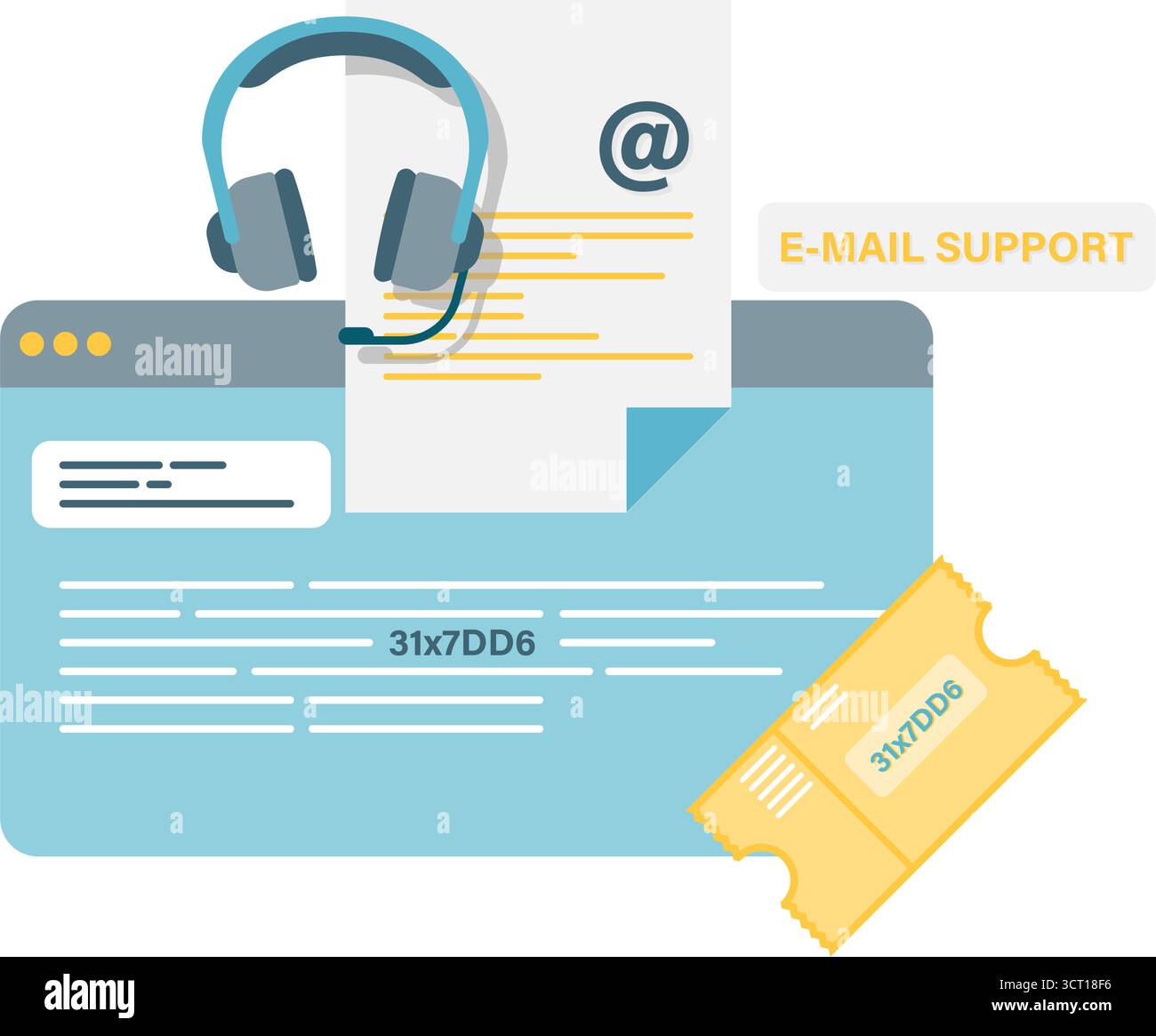 système de tickets de support Illustration de Vecteur système de tickets de support Illustration de Vecteur