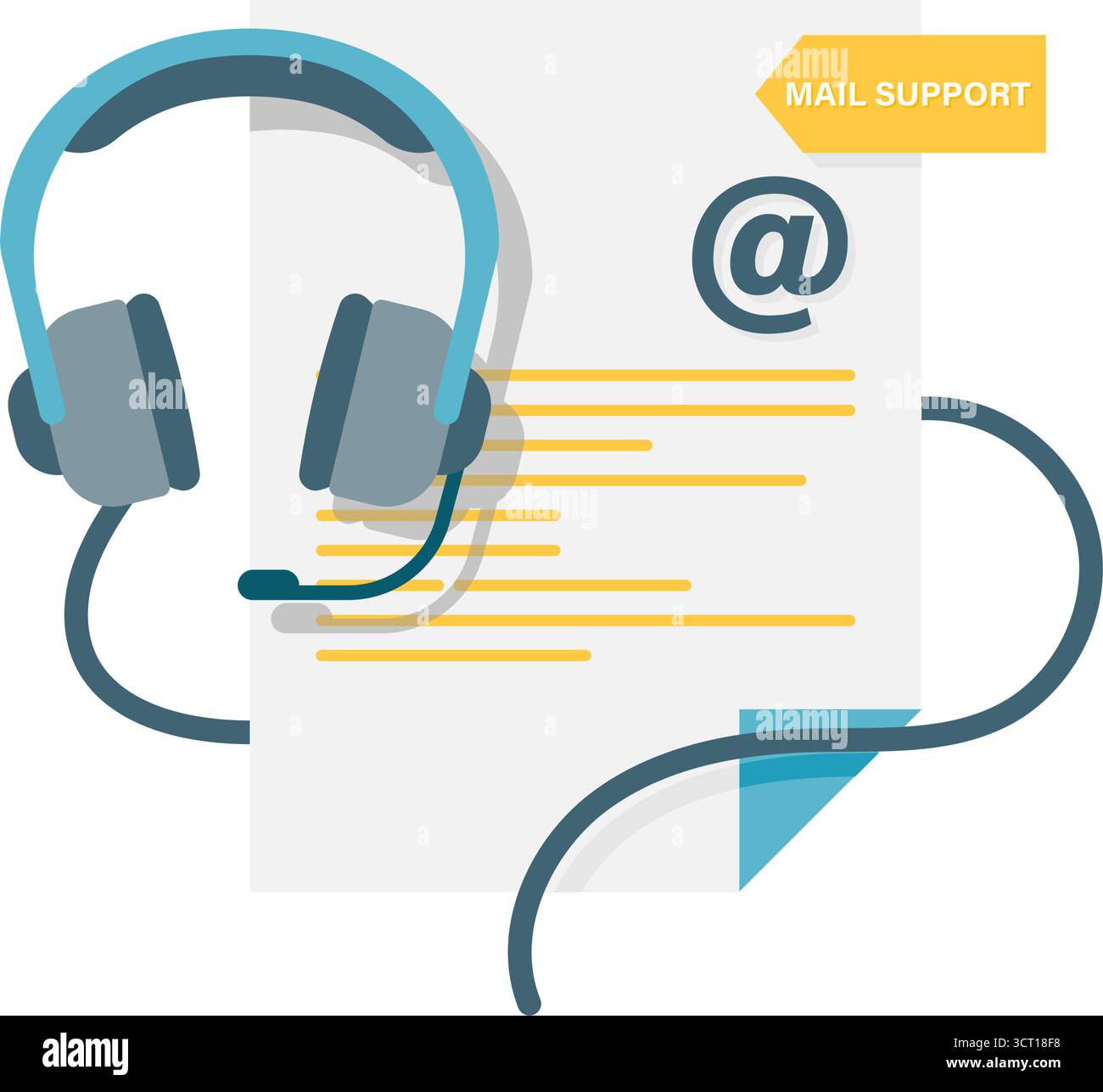 assistance par e-mail Illustration de Vecteur