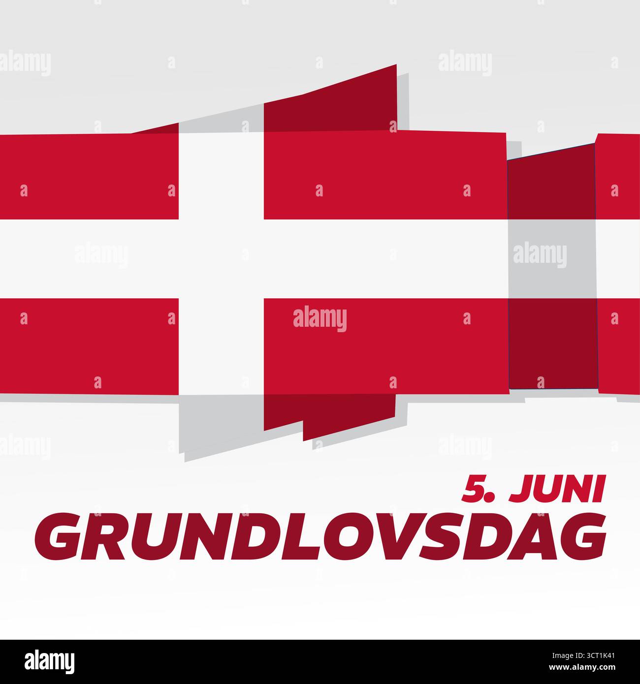 danemark grundlovsdag jour de constitution illustration vectorielle de drapeau Illustration de Vecteur