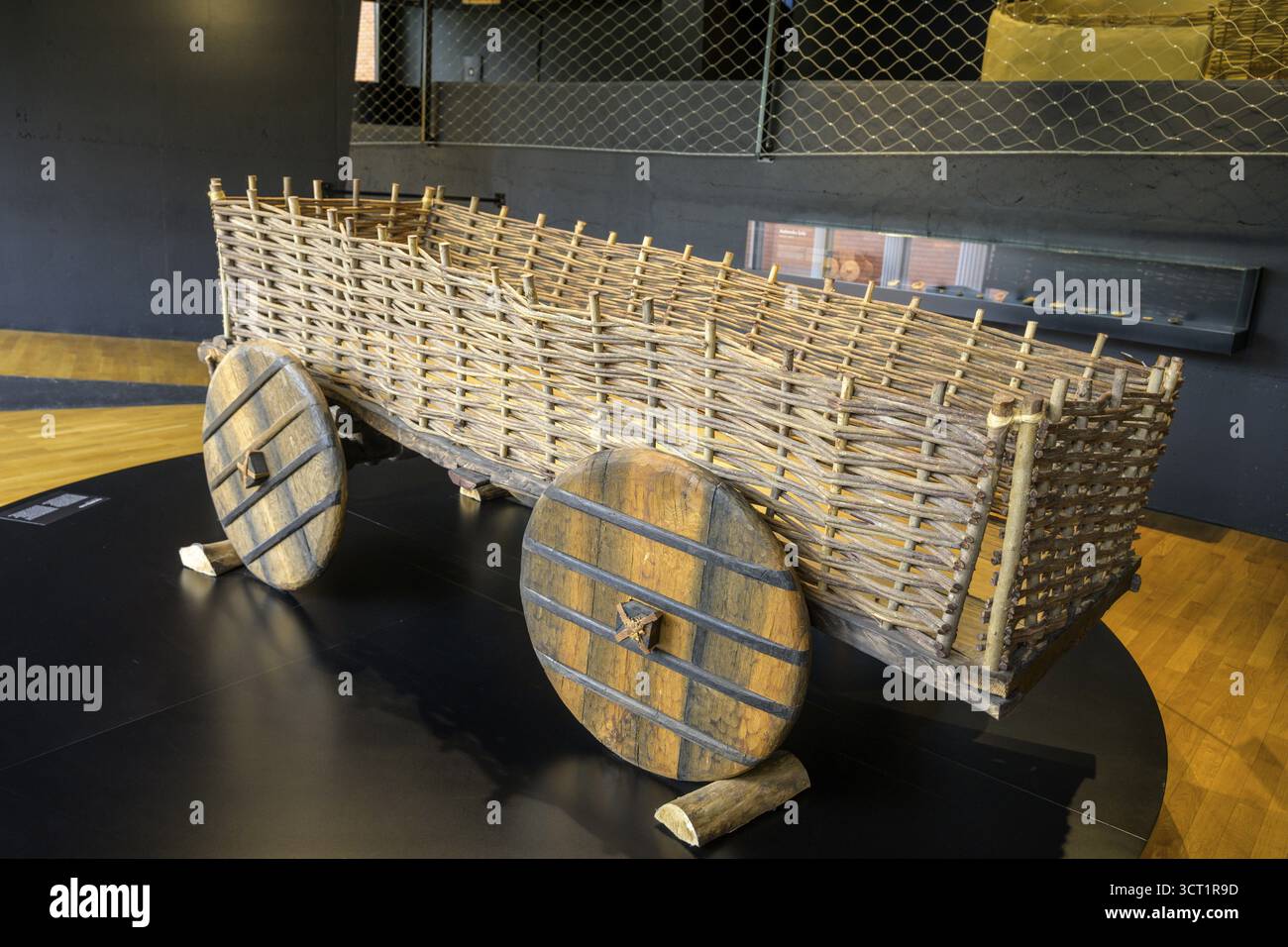 Reconstruction d'un char, Musée de la culture VuDedol, Vukovar, comté de Vukovar-Srijem, Croatie Banque D'Images