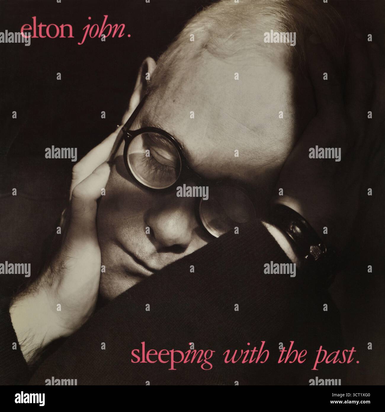 Elton John - Sleeping with the Past - couverture de l'album vinyle -1989 Banque D'Images