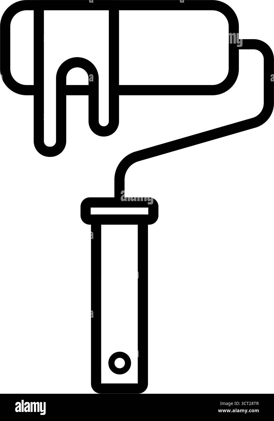 Rouleau de peinture tooll - icône vectorielle Illustration de Vecteur