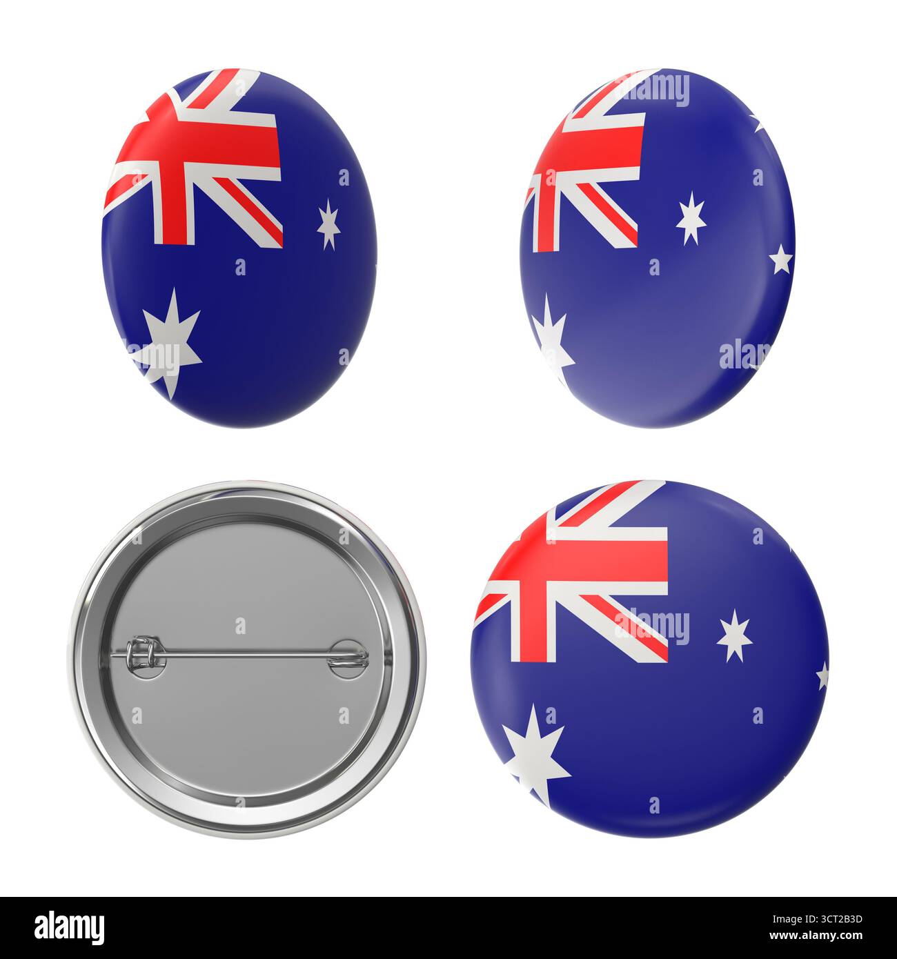 Jeu d'épingles de badge bouton drapeau australien Banque D'Images