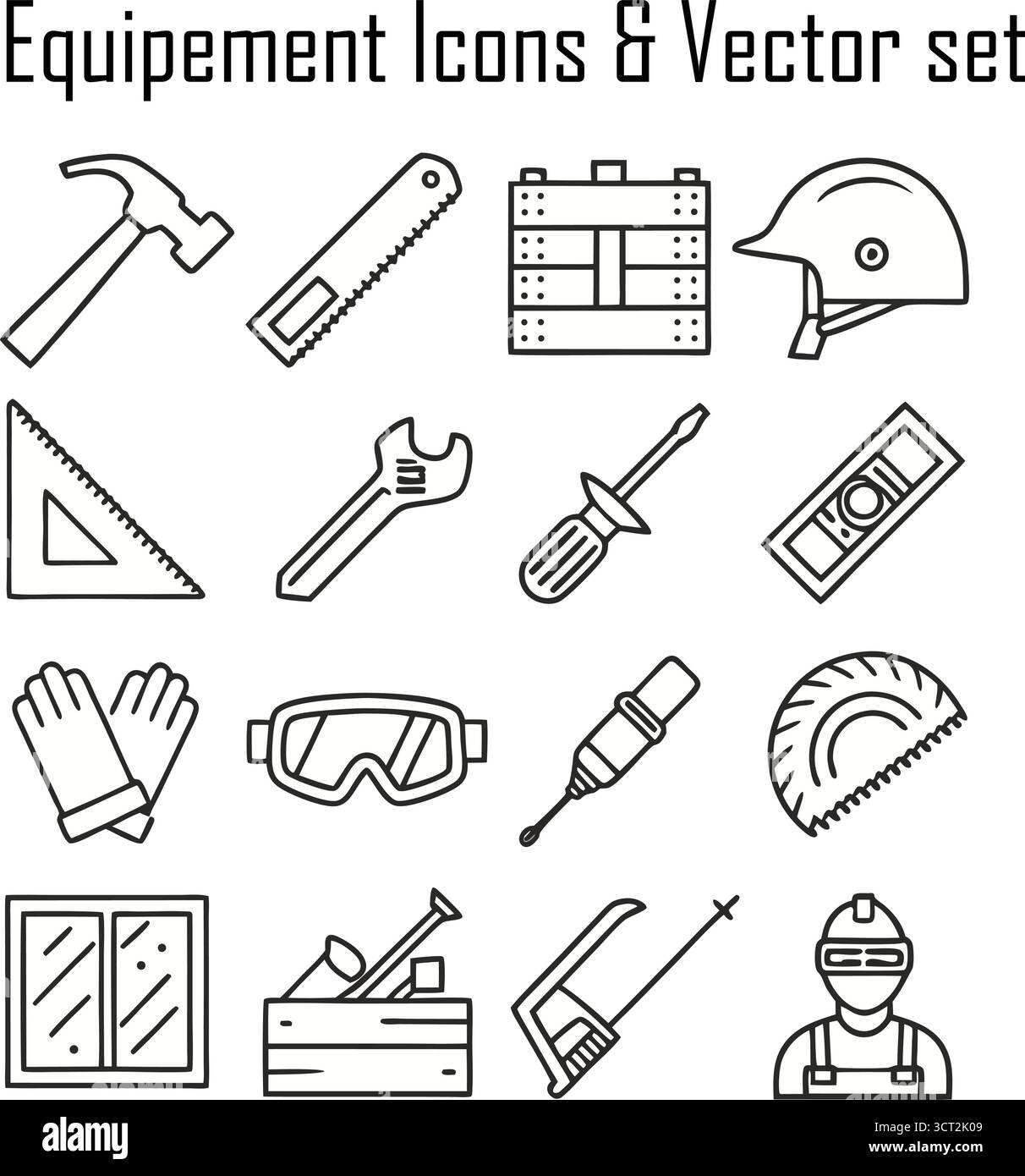 Équipement industriel et outils disposés dans un atelier, ingénierie et concept de technologie de fabrication Illustration de Vecteur