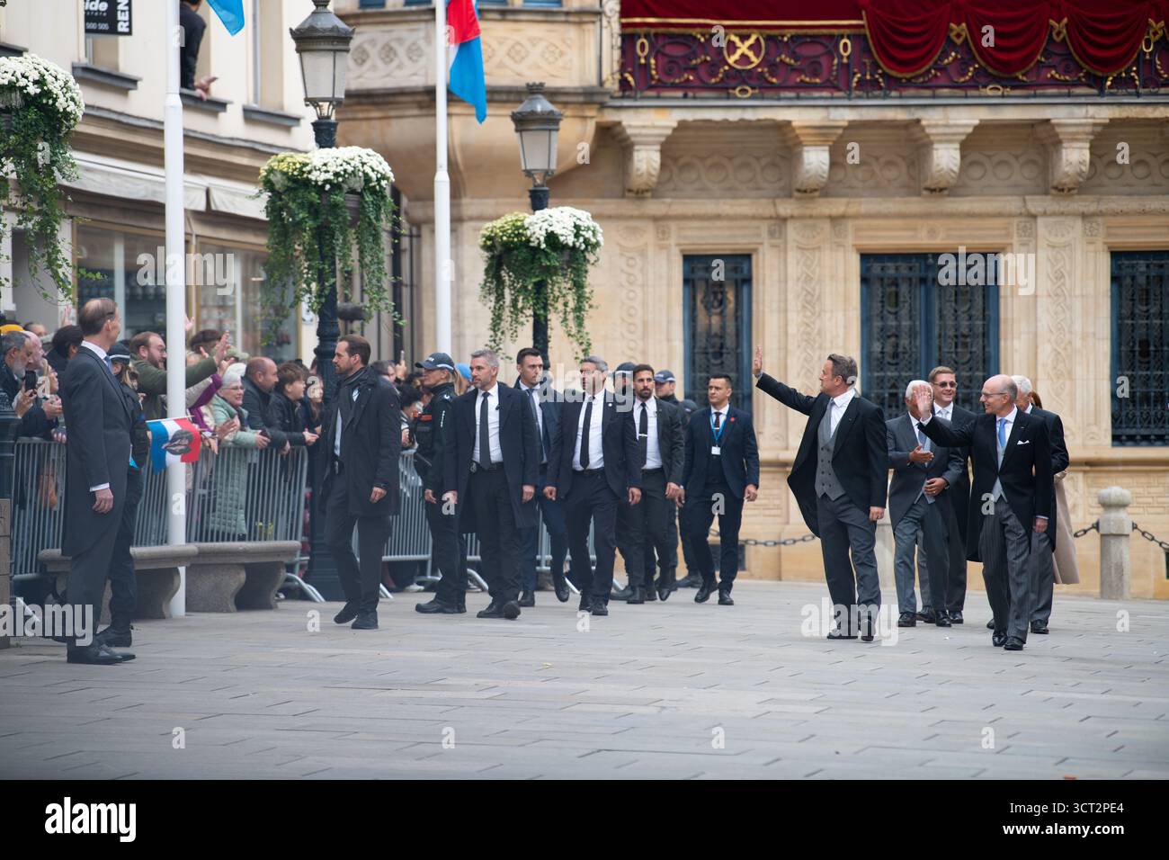 Ministre du Luxembourg, palais grand-ducal, célébration de l'accession au trône du Grand-Duc Guillaume, ville de Luxembourg, 3 octobre 2025 Banque D'Images