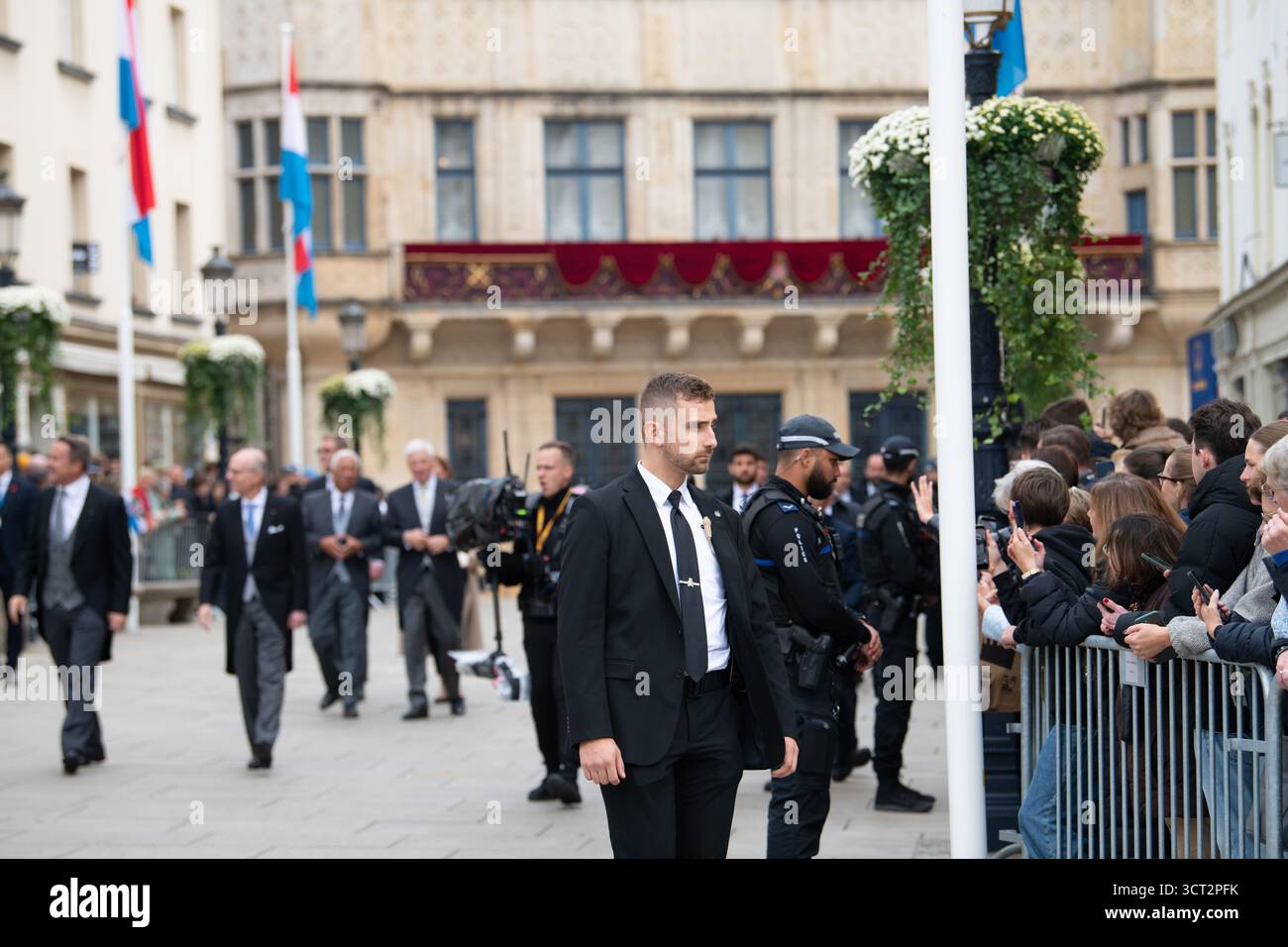 Ministre du Luxembourg, palais grand-ducal, célébration de l'accession au trône du Grand-Duc Guillaume, ville de Luxembourg, 3 octobre 2025 Banque D'Images