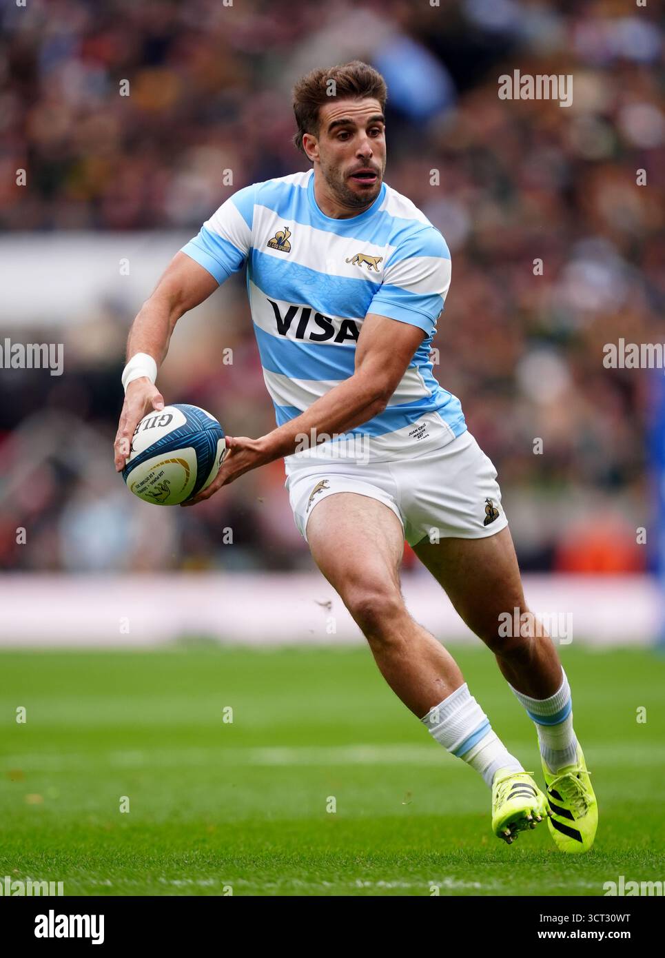 L'argentin Juan Mallia lors du match du championnat de rugby à l'Allianz Stadium de Londres. Date de la photo : samedi 4 octobre 2025. Banque D'Images