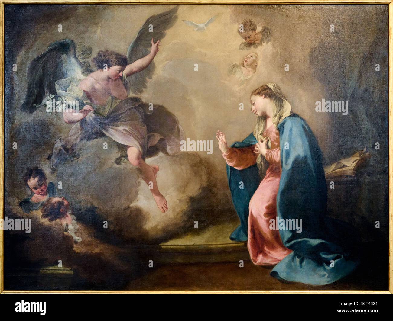 GIAMBATTISTA PITTONI (Venezia, 1687 - 1767), Annunciazione, Annonciation, 1757, galerie dell'Accademia, Galerie de l'Académie, Campo della Carita, Dorsod Banque D'Images