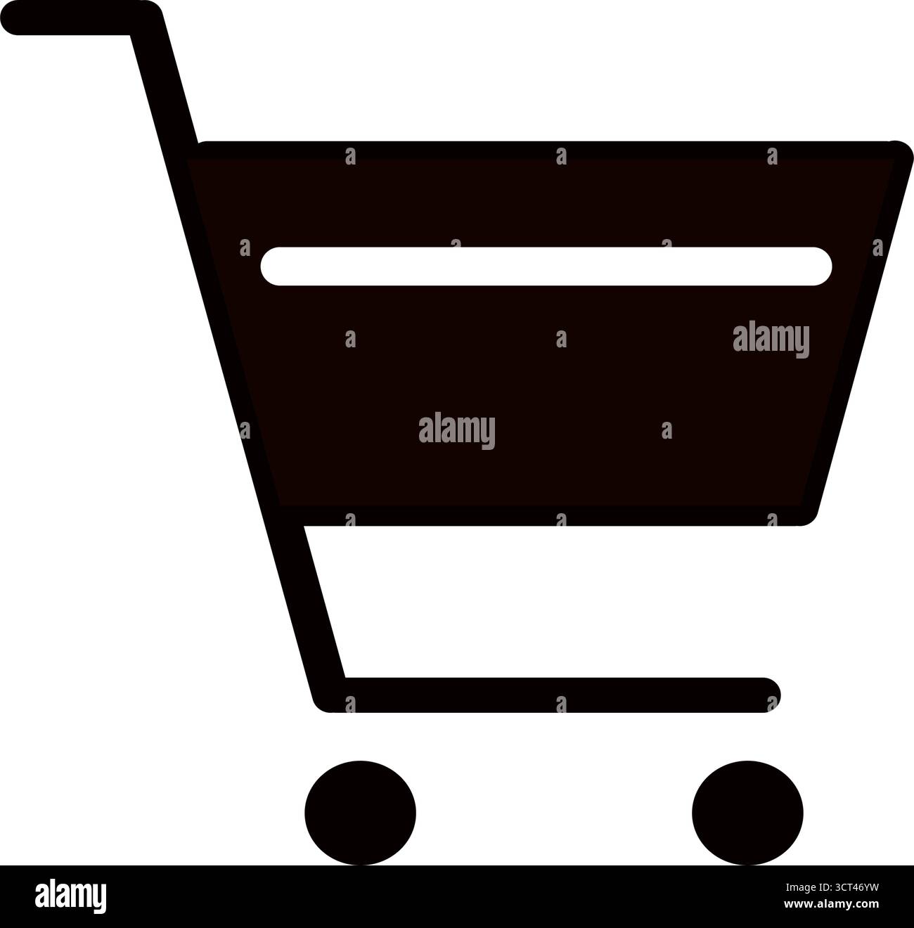 Icône de vecteur de conception de contour de panier Illustration de Vecteur