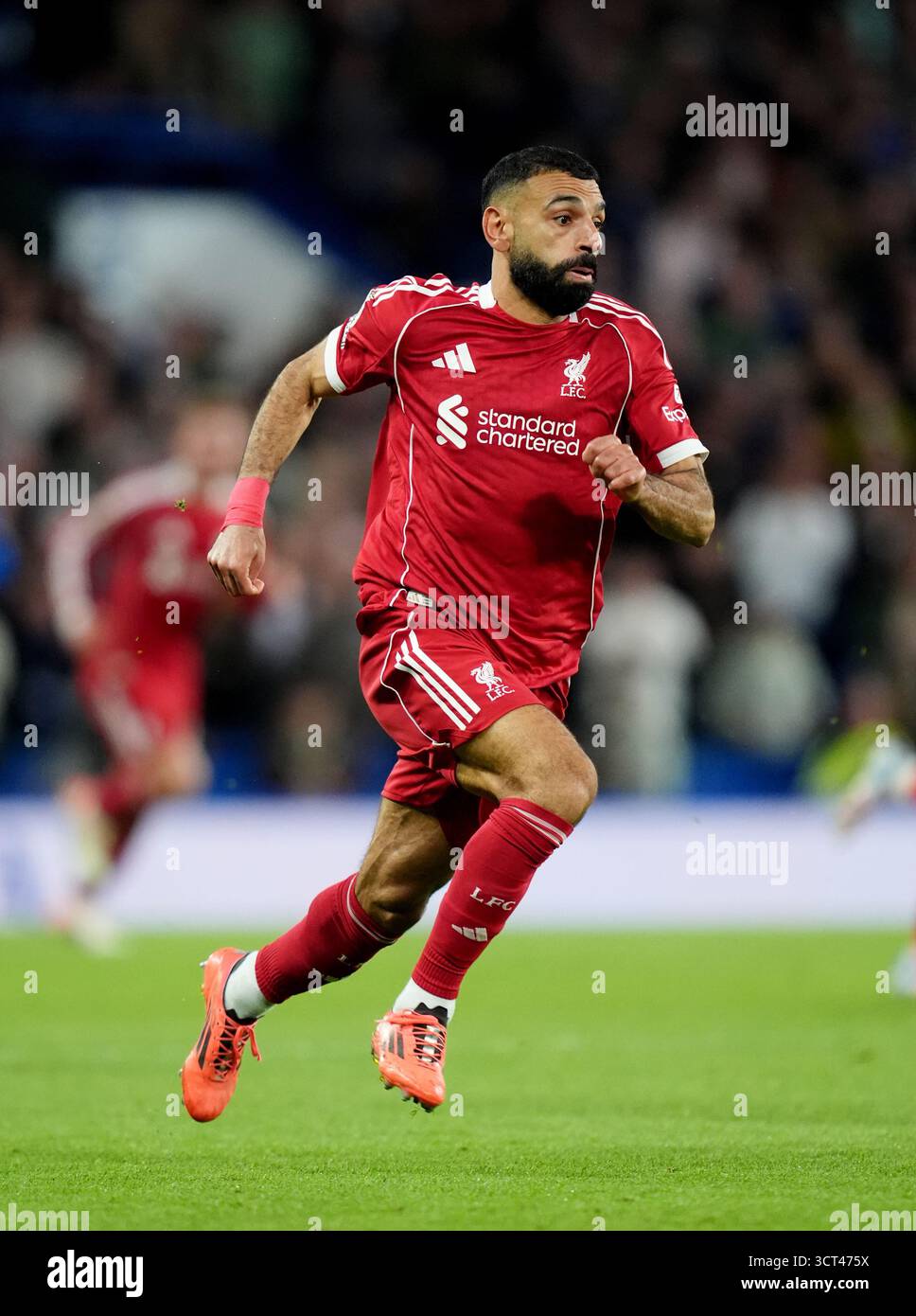 Mohamed Salah de Liverpool lors du match de premier League à Stamford Bridge, Londres. Date de la photo : samedi 4 octobre 2025. Banque D'Images