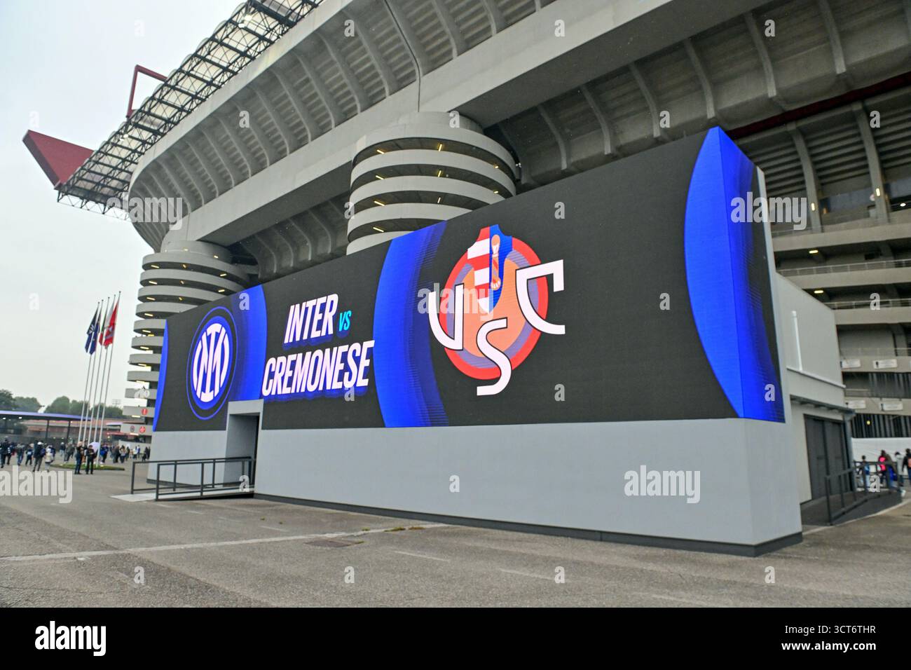 Milan, Italie. 04 octobre 2025. Le Giuseppe Meazza est prêt pour le match de Serie A entre Inter et Cremonese à Milan. Crédit : Gonzales photo/Alamy Live News Banque D'Images