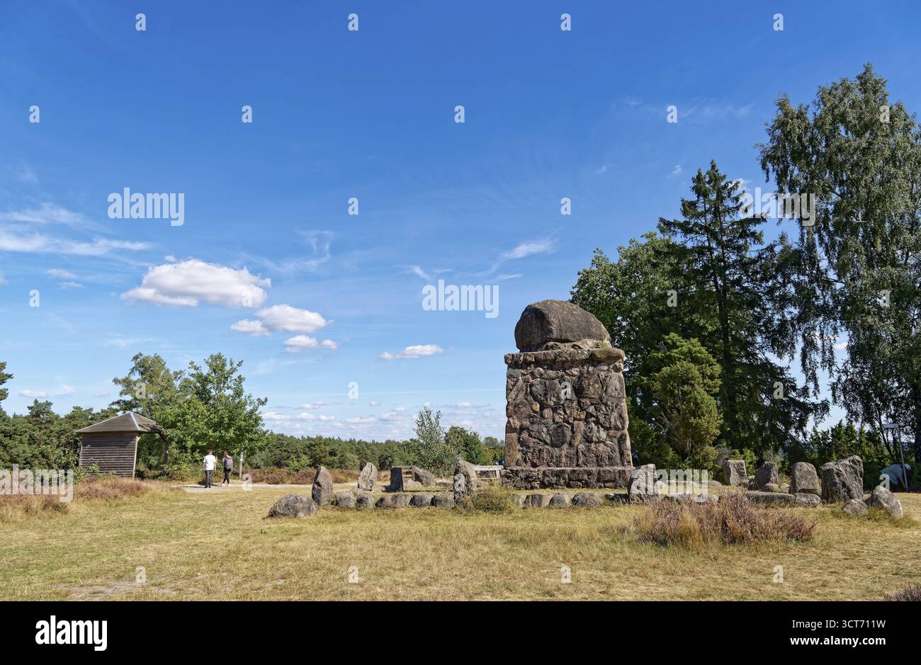 Hermann Loens Denkmal am Wietzer Berg in der Lueneburger Heide. Suedheide, Niedersachsen, Deutschland Banque D'Images