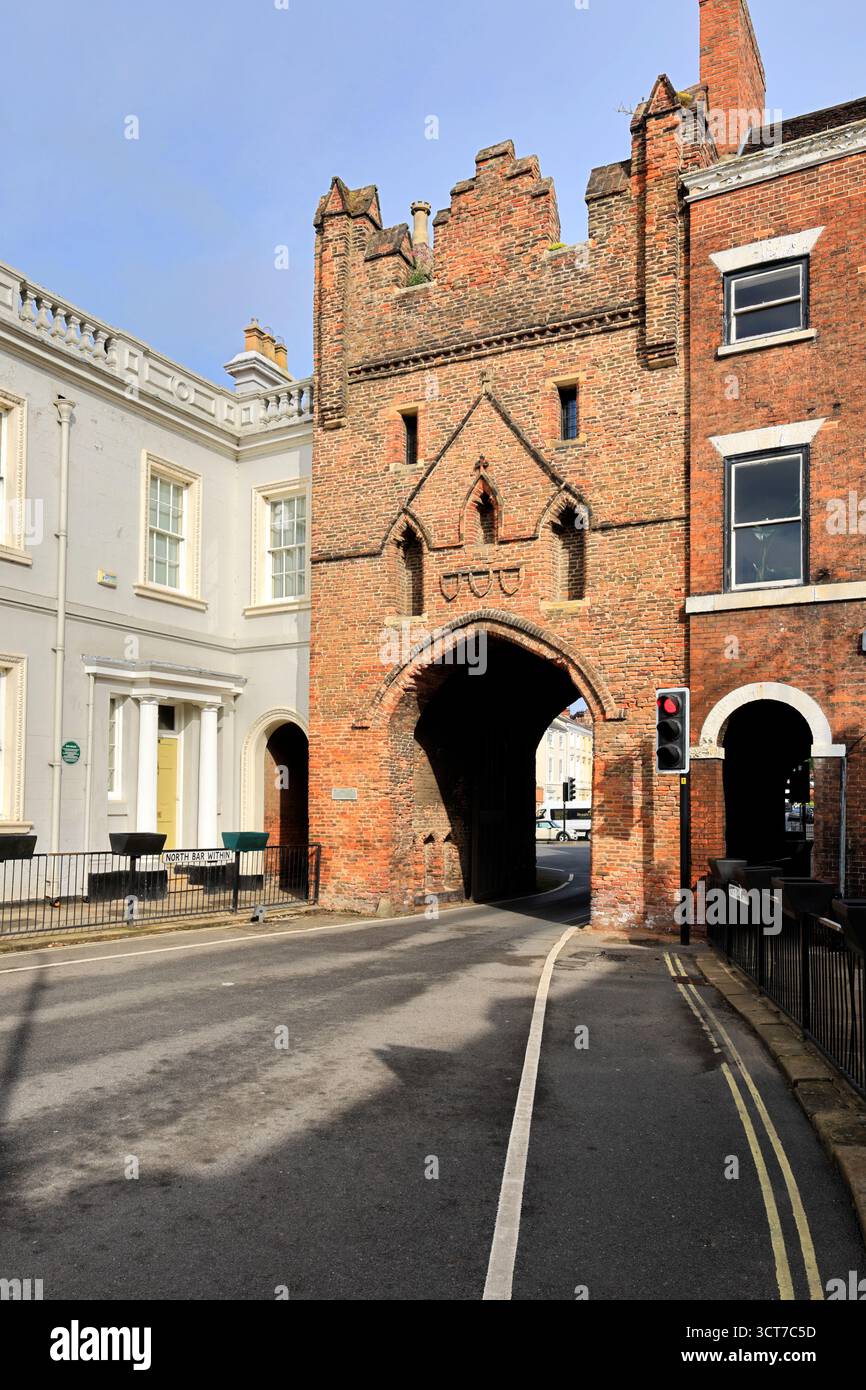 The Medieval Gateway to North Bar Within, ville de Beverley, East Riding of Yorkshire, Angleterre, Royaume-Uni Banque D'Images