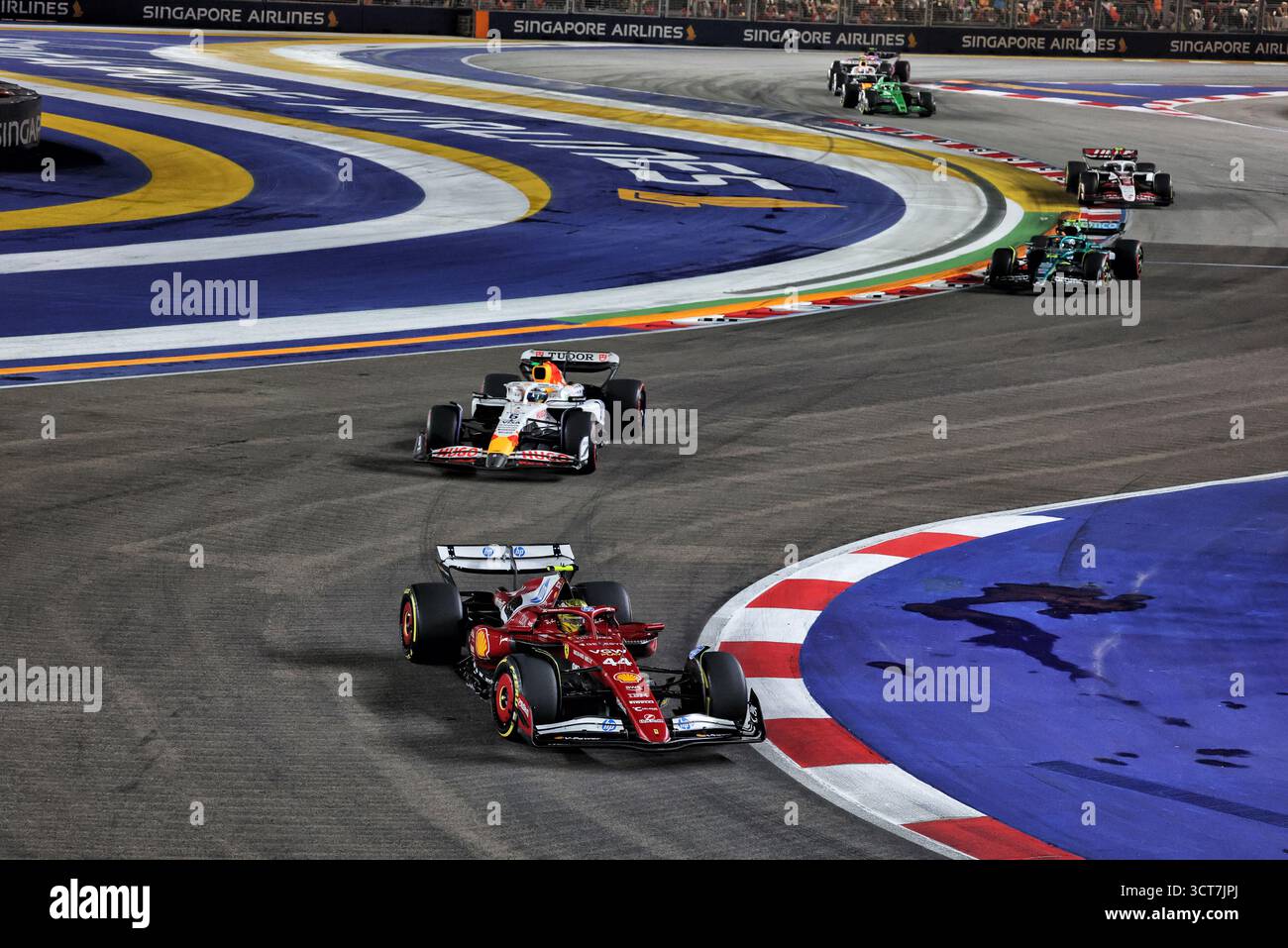 Singapour, Singapour. 05 octobre 2025. Lewis Hamilton (GBR) Ferrari SF-25. 05.10.2025. Championnat du monde de formule 1, Rd 18, Grand Prix de Singapour, Marina Bay Street circuit, Singapour, jour de la course. Crédit : James Moy/Alamy Live News Banque D'Images