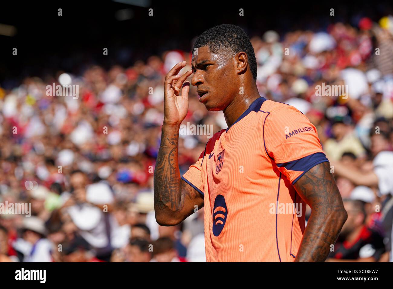 Séville, Espagne. 5 octobre 2025. Marcus Rashford (FC Barcelone) lors du match de LaLiga entre Sevilla FC et FC Barcelone, à Sanchez Pizjuan. Crédit : Fernando Vazquez / Alamy Live News Banque D'Images