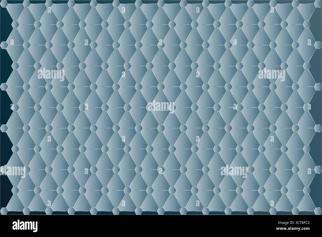 Texture matelassée hexagonale géométrique dans les nuances de bleu Modern Abstract Pattern fond Illustration de Vecteur
