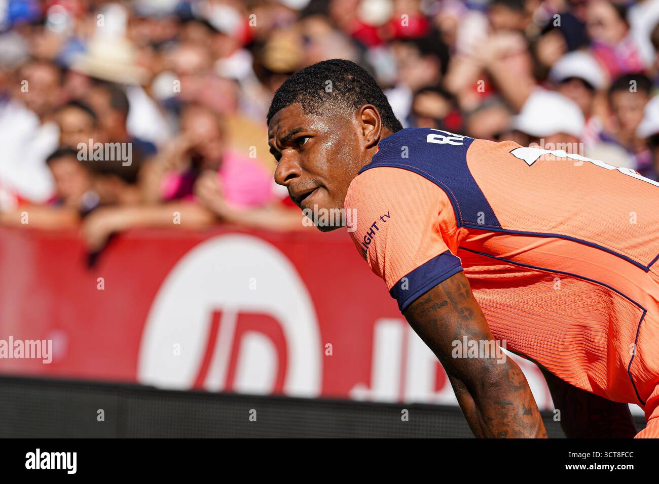 Séville, Espagne. 5 octobre 2025. Marcus Rashford (FC Barcelone) lors du match de LaLiga entre Sevilla FC et FC Barcelone, à Sanchez Pizjuan. Crédit : Fernando Vazquez / Alamy Live News Banque D'Images