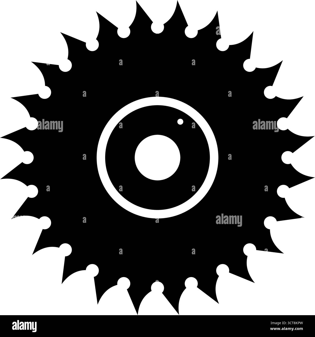 Scie circulaire - icône vectorielle Illustration de Vecteur