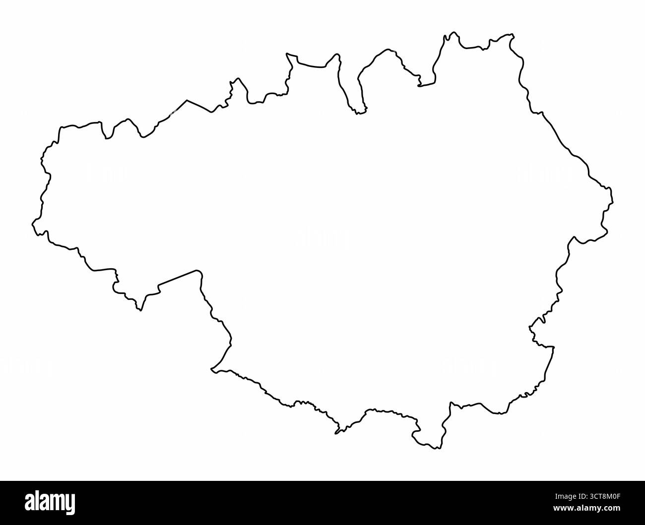 Greater Manchester, plan isolé sur fond blanc, Angleterre Illustration de Vecteur
