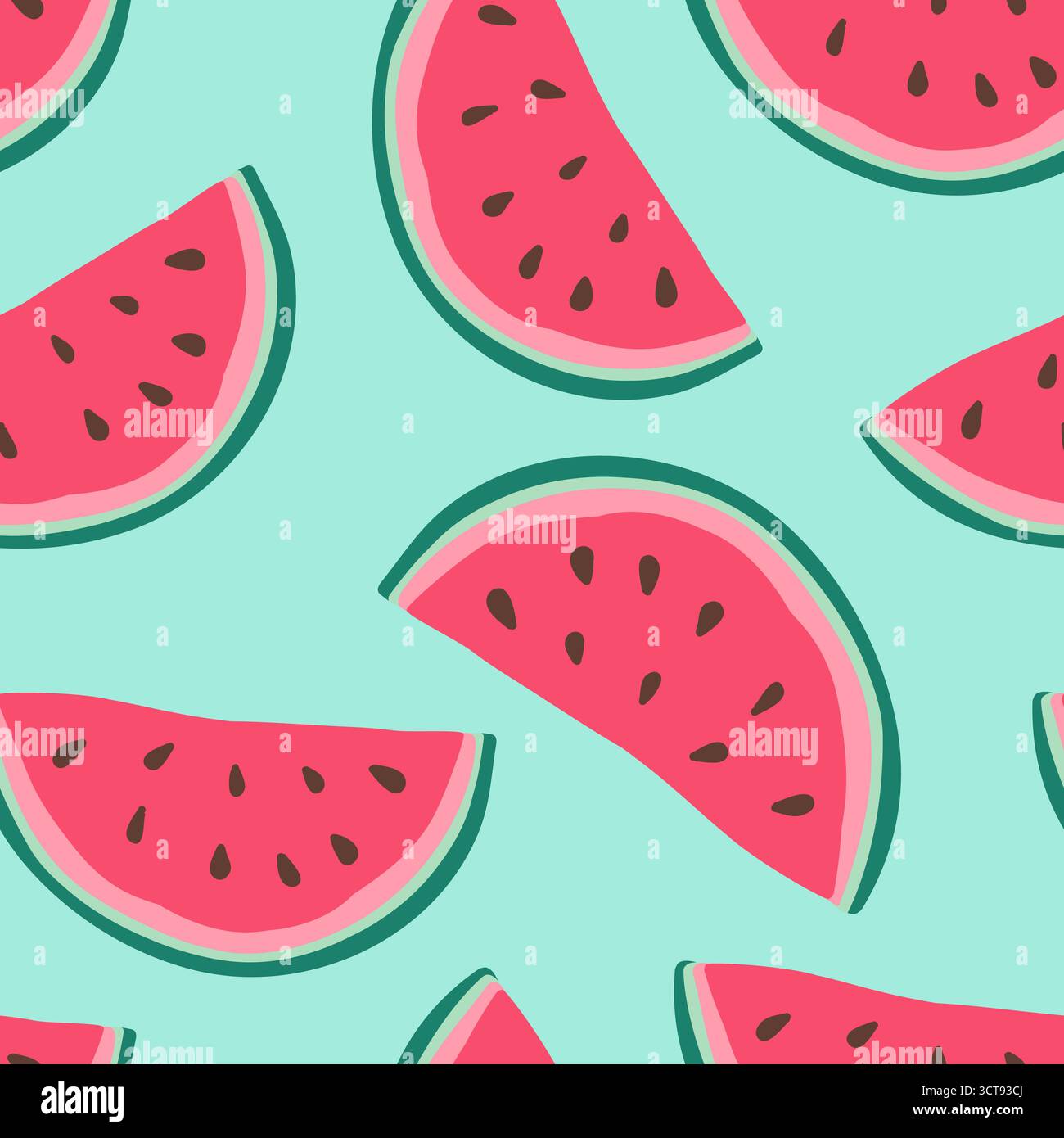 Fond transparent avec des tranches de pastèque. Vector illustration Illustration de Vecteur