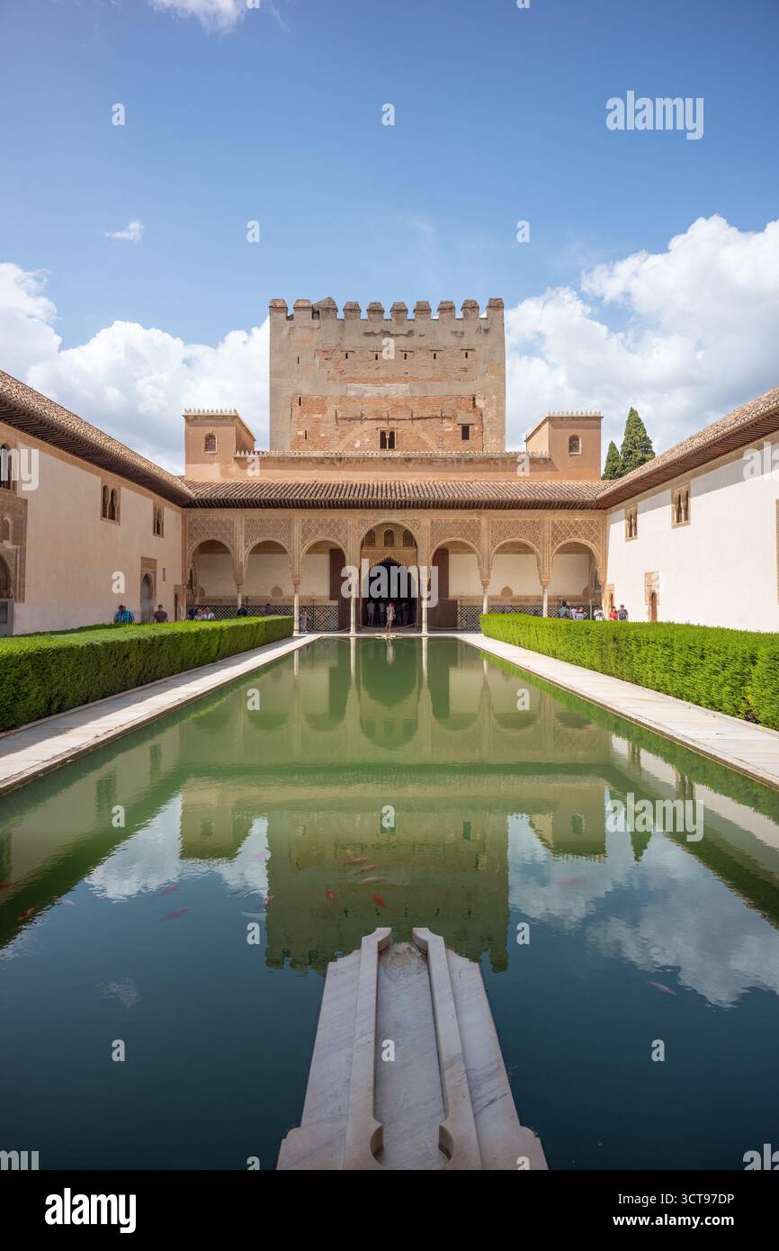 Palais de l'Alhambra, Espagne. Les palais Nasrides (Palacios Nazaraies) dans la forteresse de l'Alhambra Banque D'Images