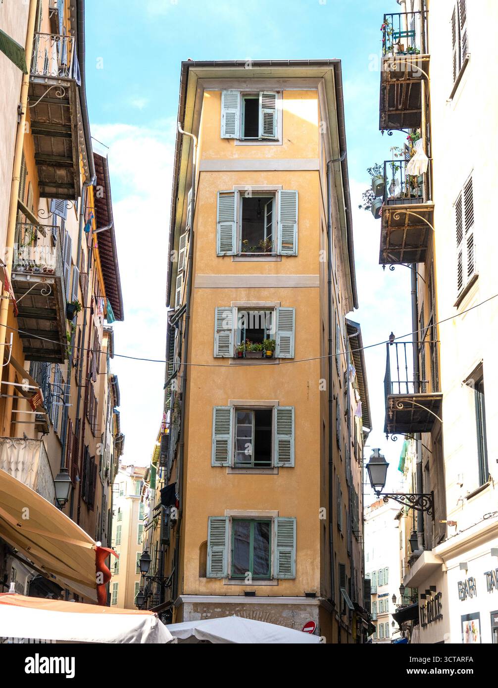 Nice France sur la Côte d'Azur. Scènes de la vie quotidienne à Nice France. Banque D'Images