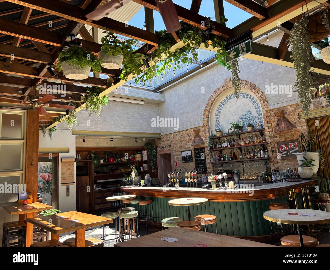 Tilly May se trouve sur le toit du pub Trinity, Surry Hills, Sydney, Nouvelle-Galles du Sud, Australie. Pas de PR Banque D'Images