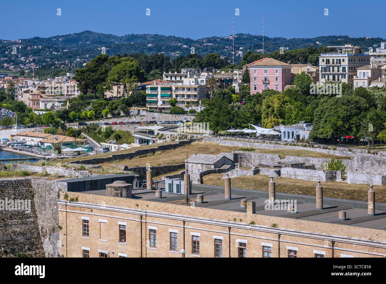 Bastion de Savorgnan, partie de la vieille forteresse vénitienne à Corfou sur l'île de Corfou, Grèce Banque D'Images