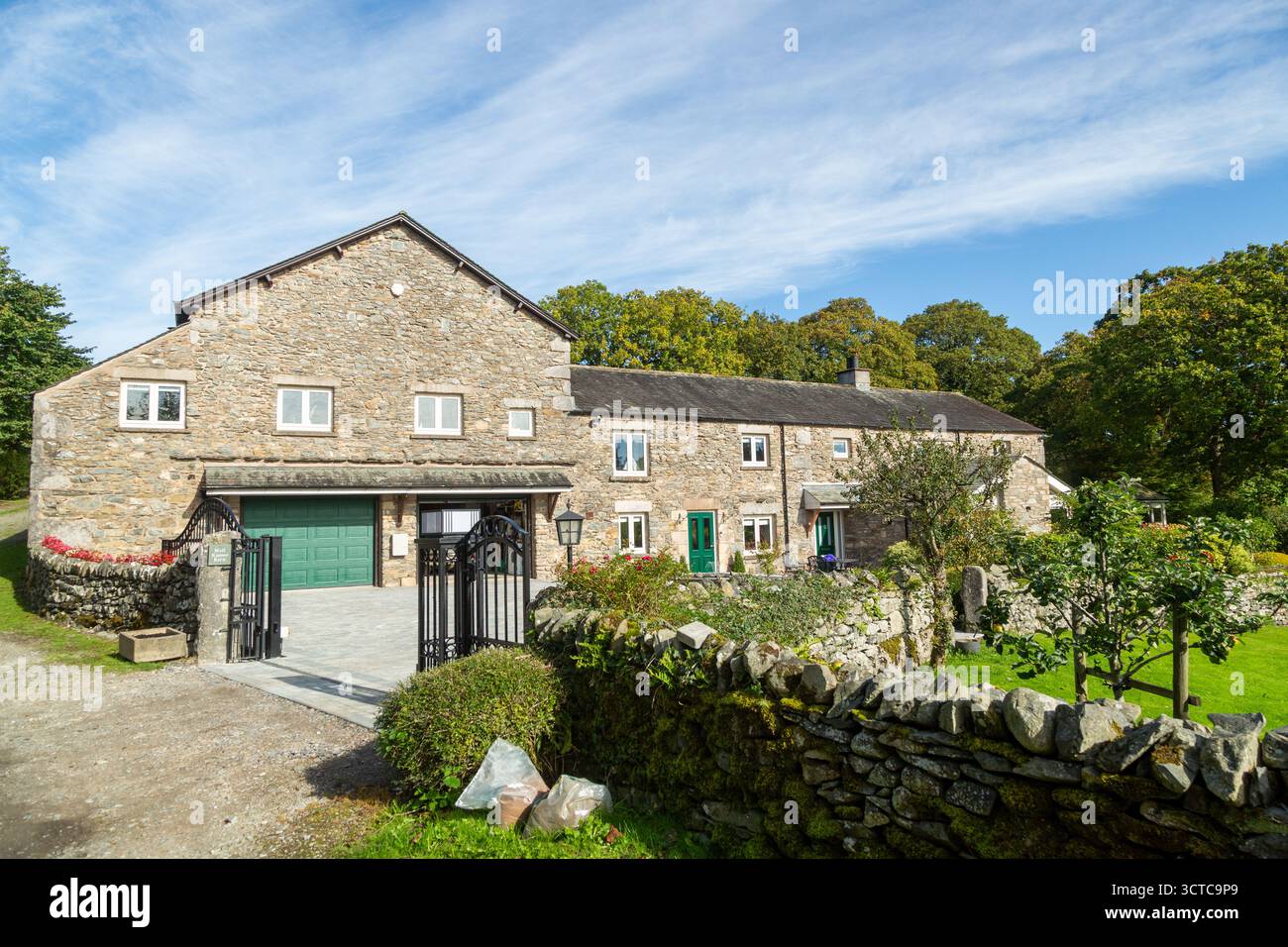 Ferme traditionnelle du Lake District près de Cartmel, Cumbria, Angleterre Banque D'Images