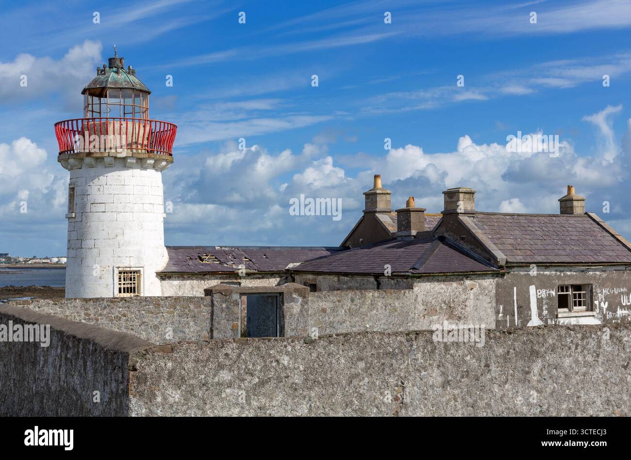 Phare de Mutton Island, Galway City, Irlande Banque D'Images