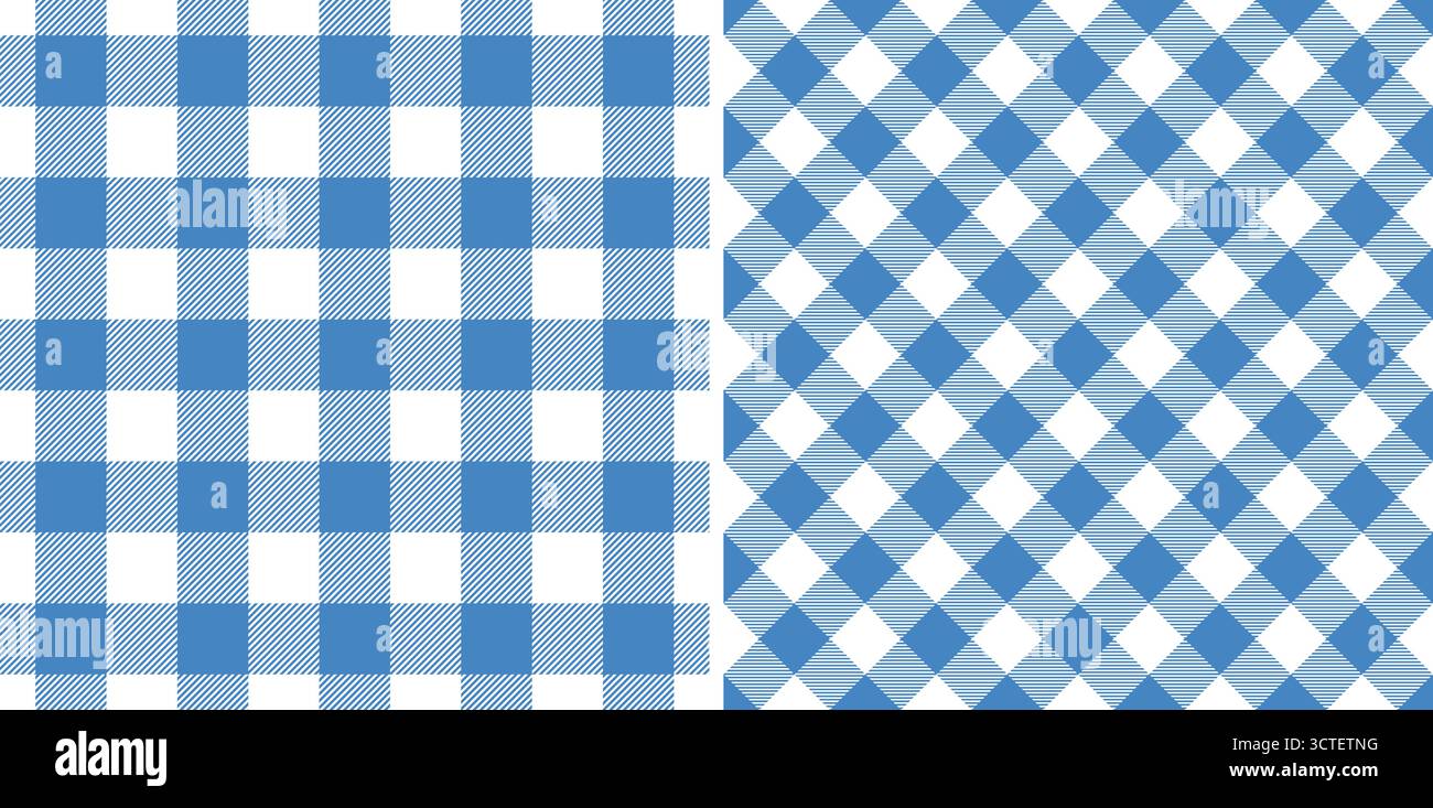 Vérifier le motif sans couture. Bleu vérifie l'arrière-plan. Patern diagonal Vichy répété. Style écossais pour le design des imprimés. Motif écossais à texture répétée Illustration de Vecteur