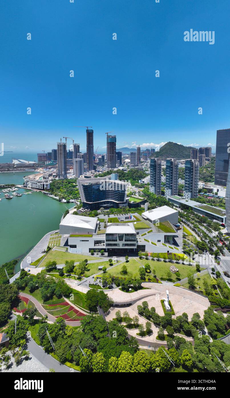 Photographie aérienne du monde marin au parc côtier N ü wa à Shekou, district de Nanshan, Shenzhen Banque D'Images