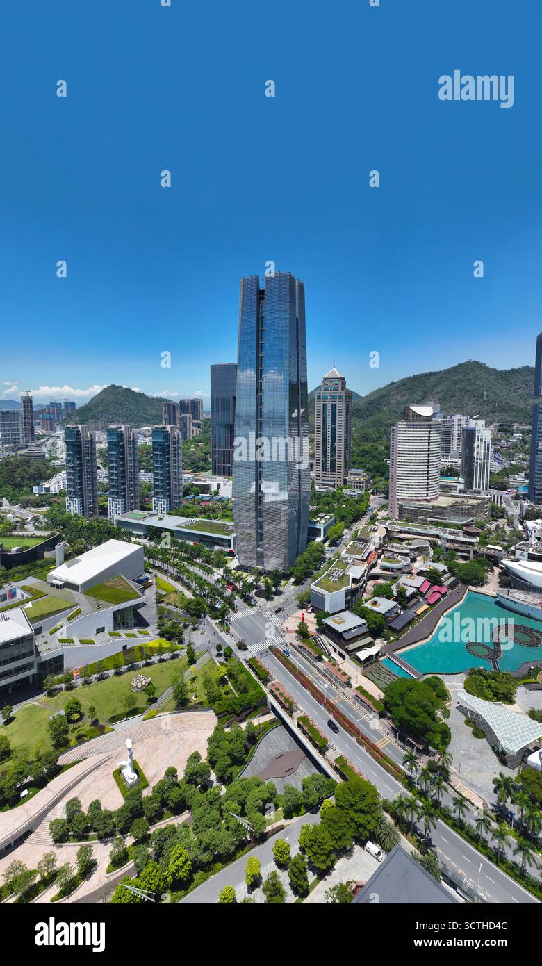 Photographie aérienne du monde marin au parc côtier N ü wa à Shekou, district de Nanshan, Shenzhen Banque D'Images