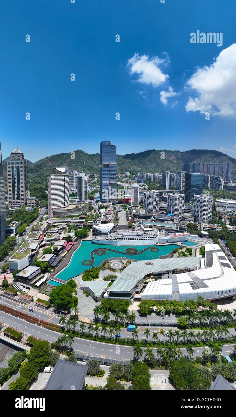 Photographie aérienne du monde marin au parc côtier N ü wa à Shekou, district de Nanshan, Shenzhen Banque D'Images
