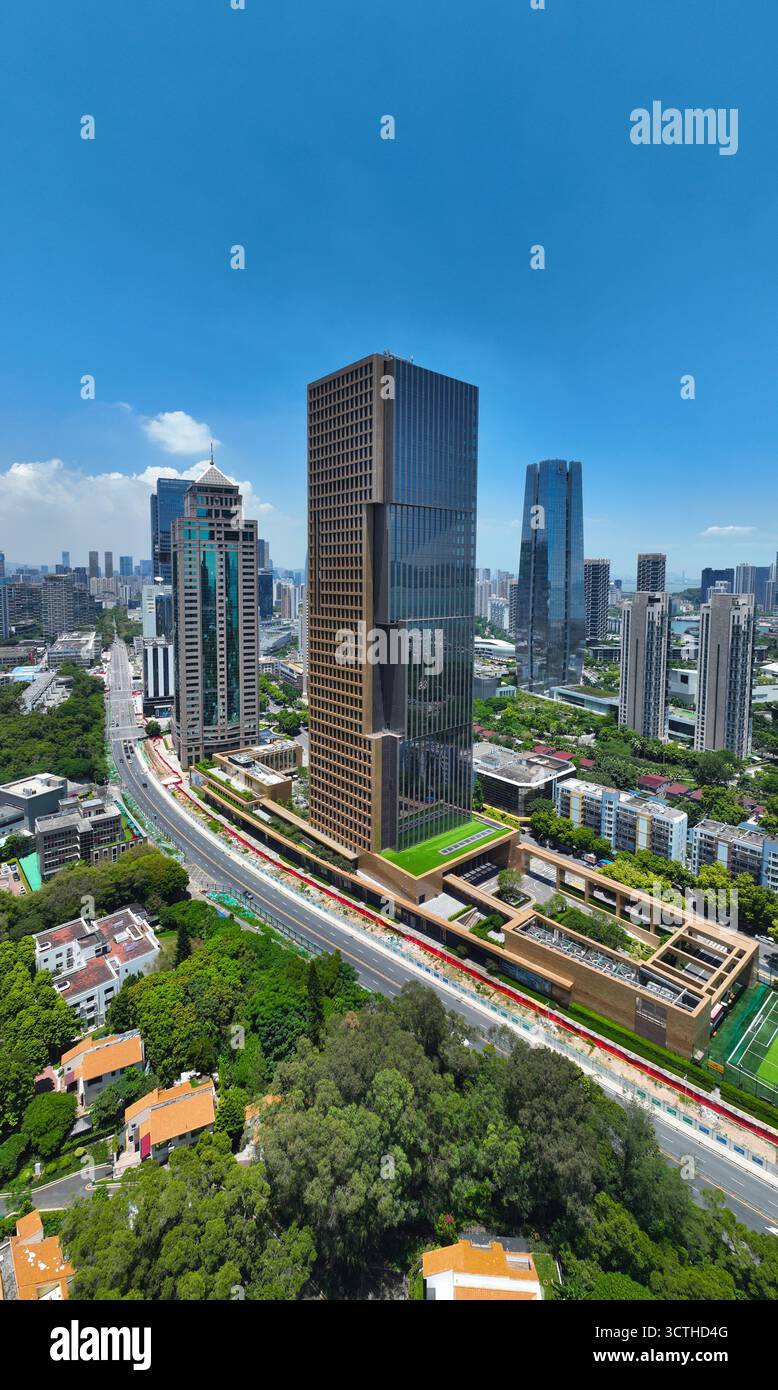 Photographie aérienne du monde marin au parc côtier N ü wa à Shekou, district de Nanshan, Shenzhen Banque D'Images
