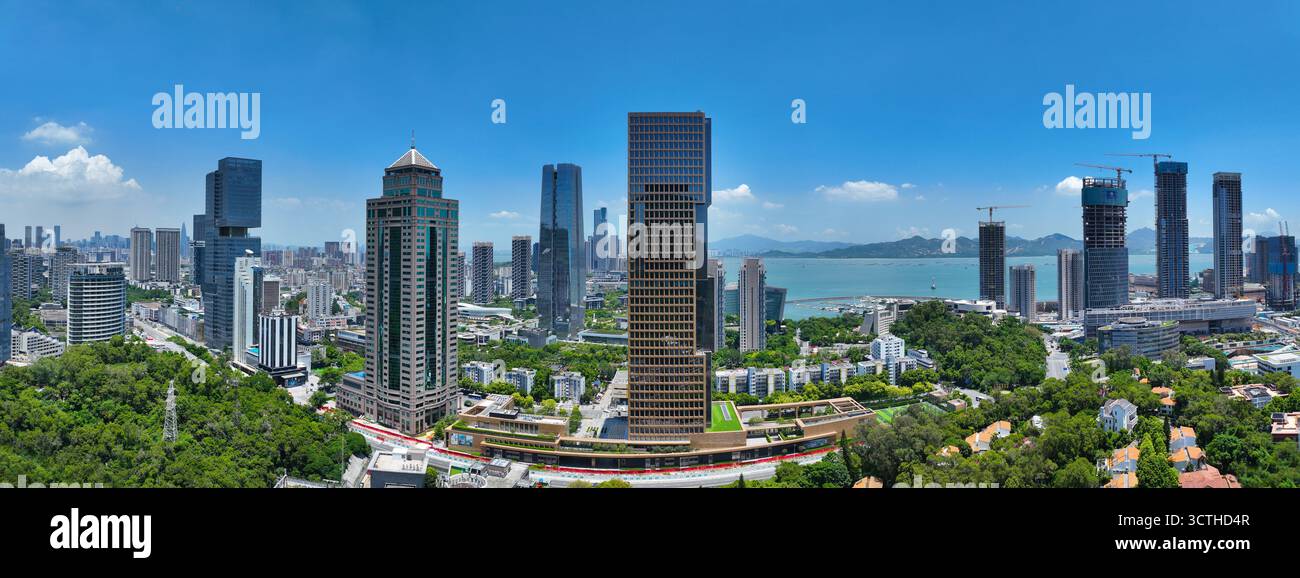 Photographie aérienne du monde marin au parc côtier N ü wa à Shekou, district de Nanshan, Shenzhen Banque D'Images