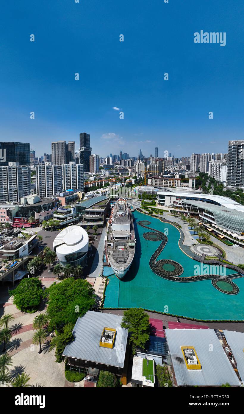 Photographie aérienne du monde marin au parc côtier N ü wa à Shekou, district de Nanshan, Shenzhen Banque D'Images