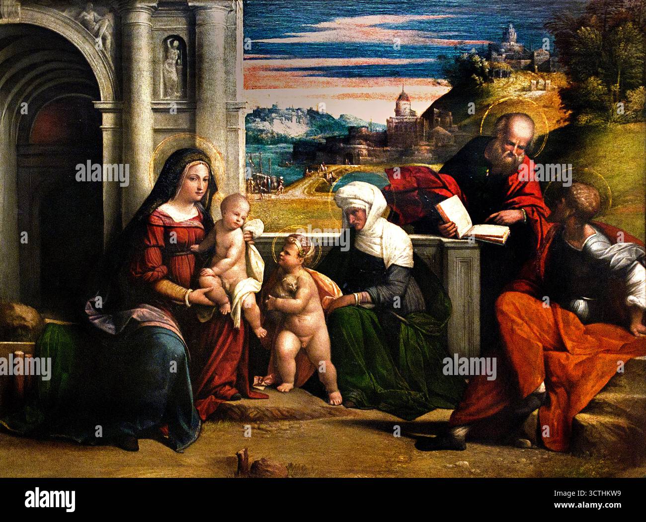 La Sainte Conversation 1528 Garofalo - Benvenuto Tisi (ou l'Il Garofalo) (1481 - 1559 Italie Italien Banque D'Images