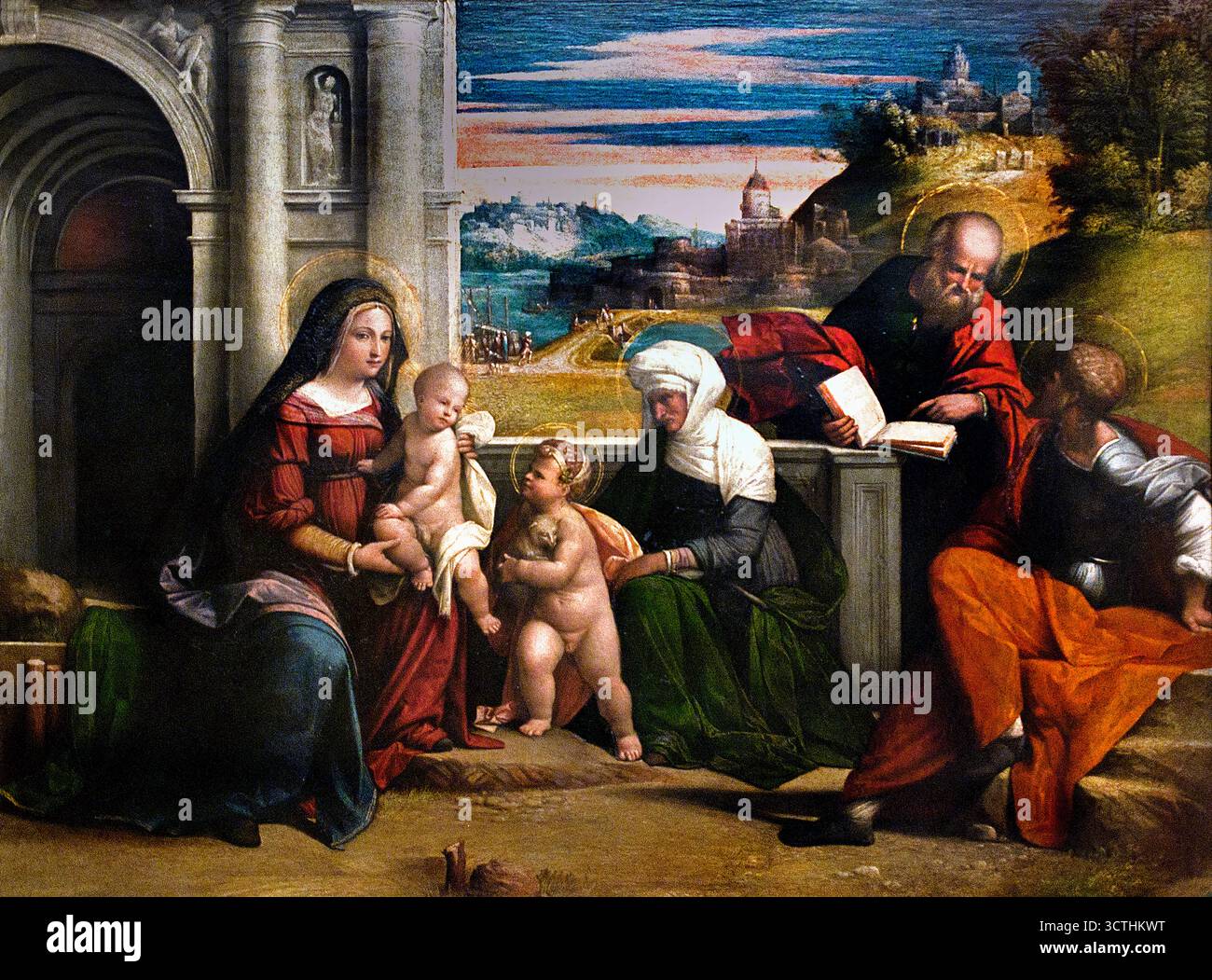 La Sainte Conversation 1528 Garofalo - Benvenuto Tisi (ou l'Il Garofalo) (1481 - 1559 Italie Italien Banque D'Images