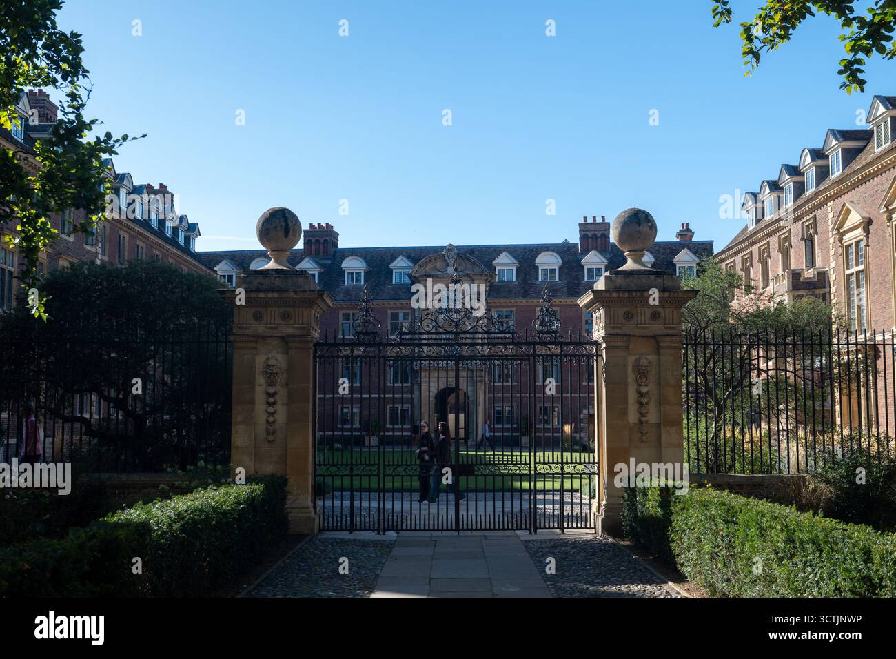 St Catharine’s College, Cambridge, porte d’entrée et cour principale à l’architecture historique, Université de Cambridge, Angleterre Banque D'Images