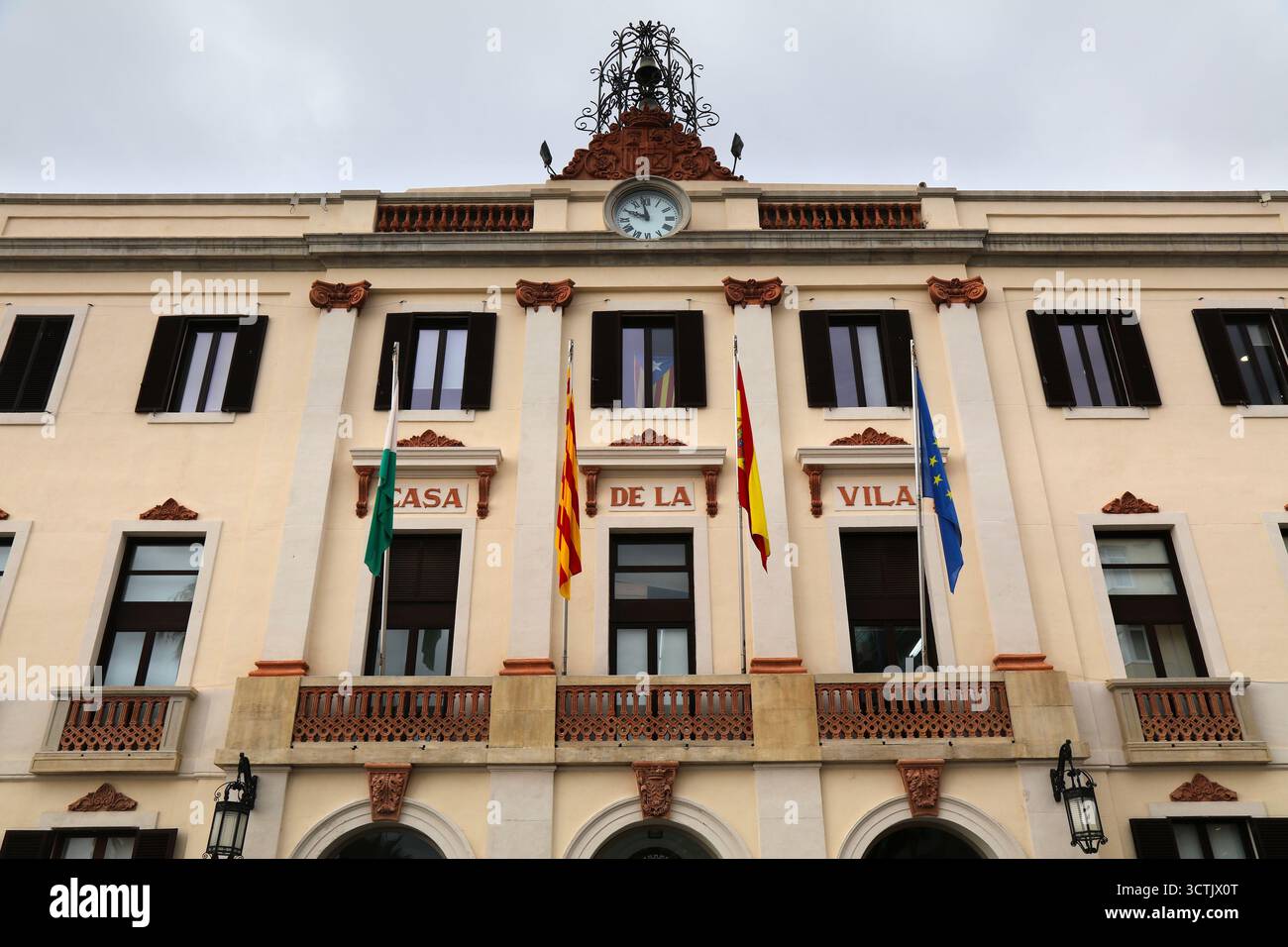 Ville de Lloret de Mar en Espagne. Casa de la Vila - Hôtel de ville. Banque D'Images