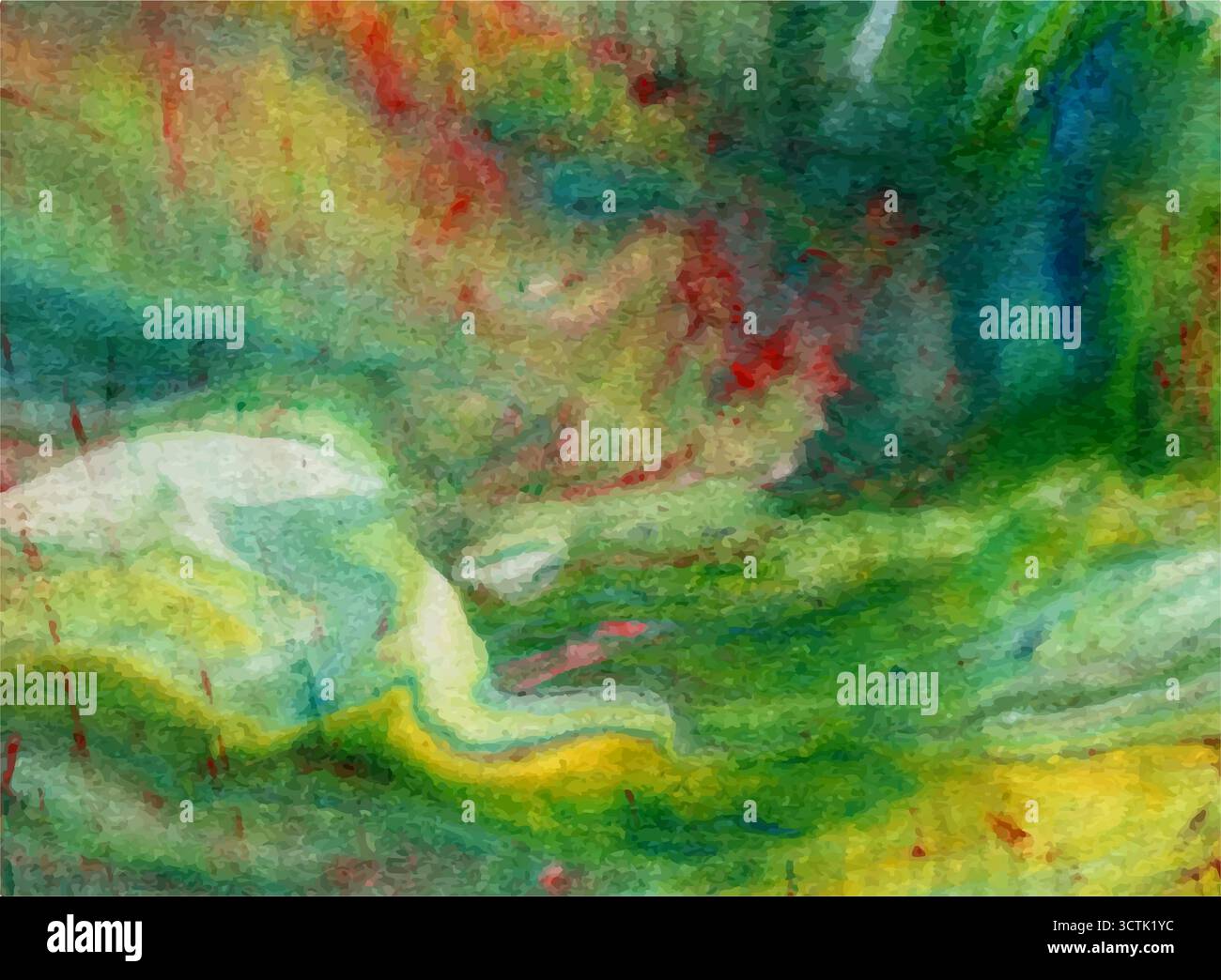 vectoriel abstrait vert vif, bleu, fond aquarelle jaune pour vos cartes de voeux et invitations de conception Illustration de Vecteur