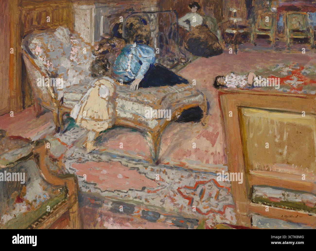 Confidence, les enfants Bernheim au salon, 1905. Collection privée. Banque D'Images