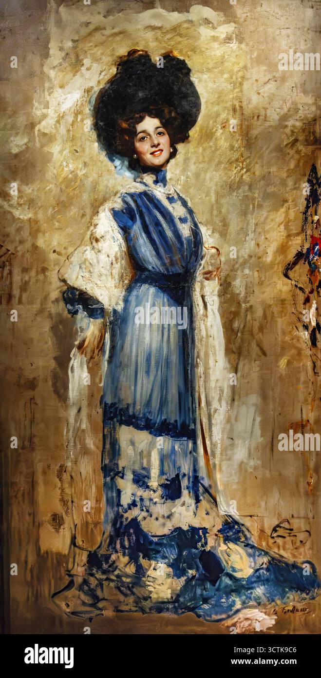 Portrait de la chanteuse d'opéra Lina Cavalieri (1874-1944), c1905. Collection privée. Banque D'Images