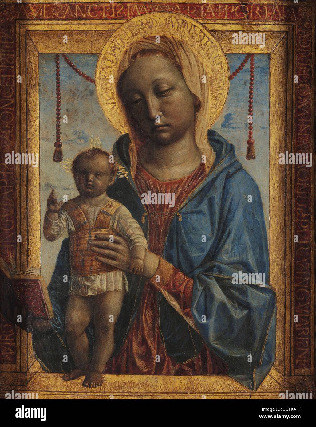 Madonna du Livre (Madonna del Libro), c1475. Trouvé dans la Collection de Pinacotecdel Castello Sforzesco, Milan. Banque D'Images